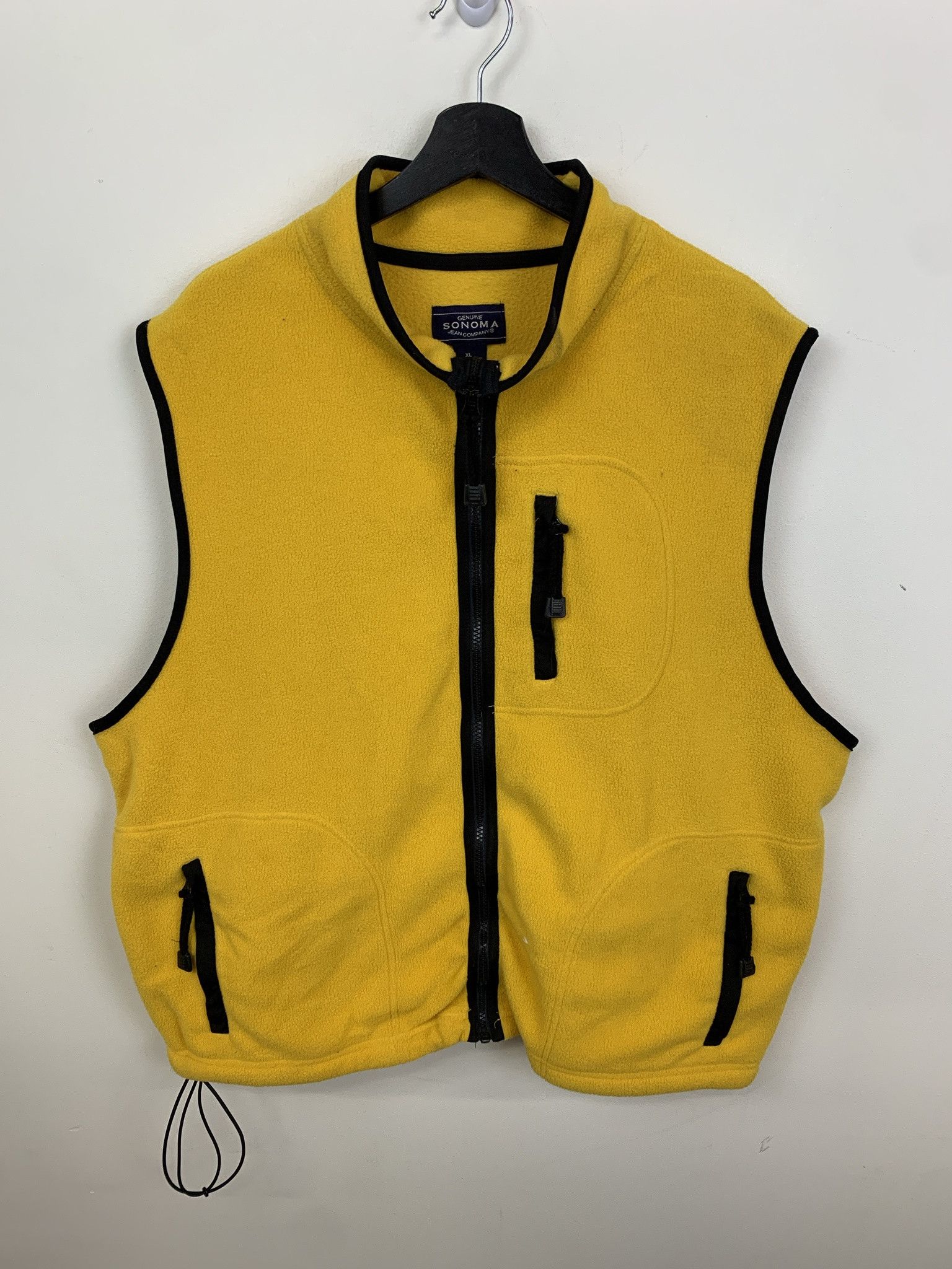 Vintage Vintage 1990s Black And Yellow Fleece Zip Vest Size XL Size US XL / EU 56 / 4 - 1 Thumbnail
