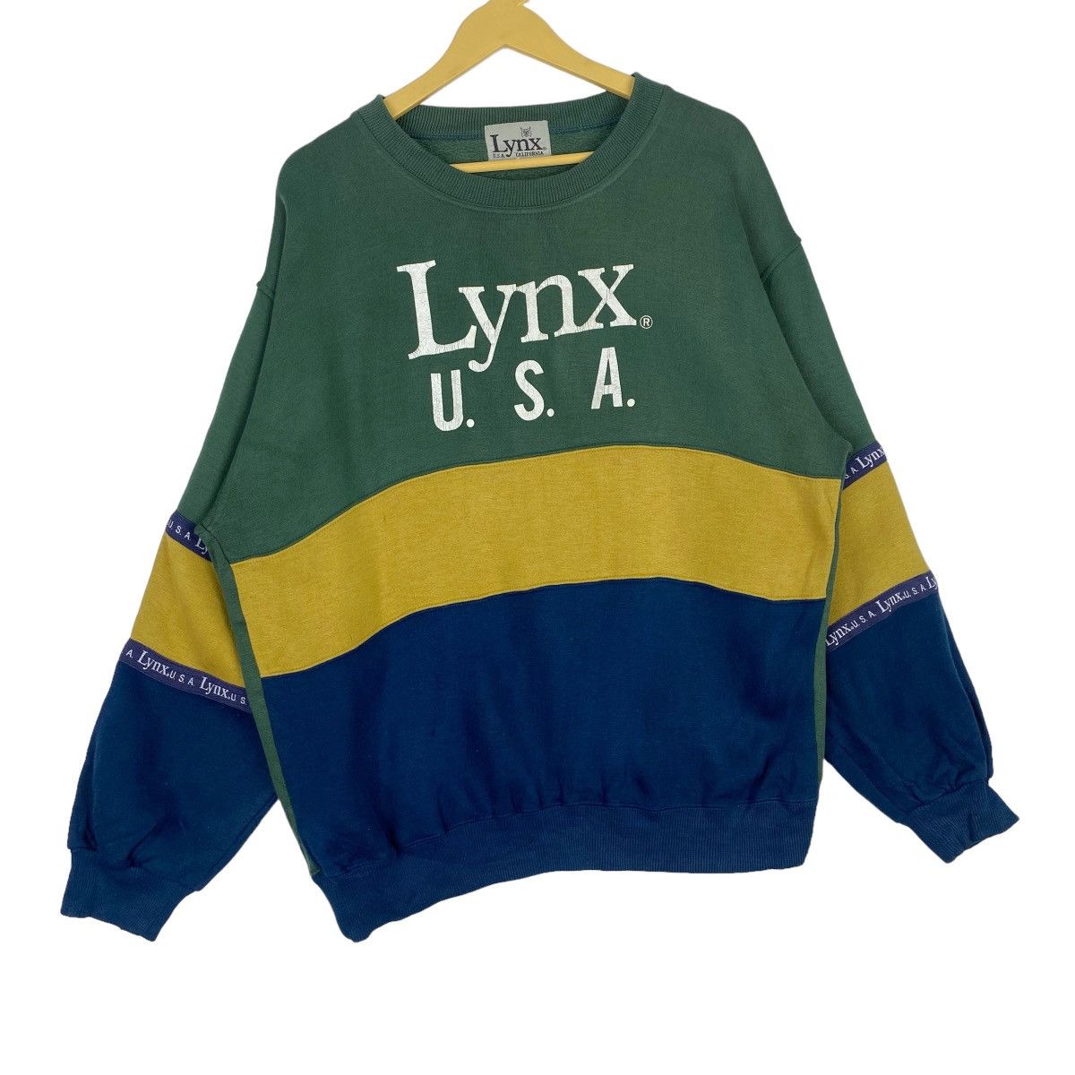 Designer × Vintage Lynx USA California Sweatshirt Crewneck Pullover Jumper Size US XL / EU 56 / 4 - 4 Thumbnail