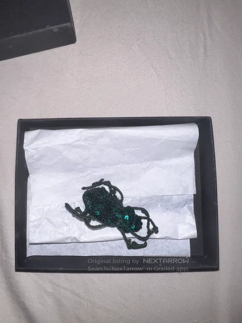 Ann Demeulemeester Ann Demeulemeester green sequined spider brooch Size ONE SIZE - 1 Thumbnail
