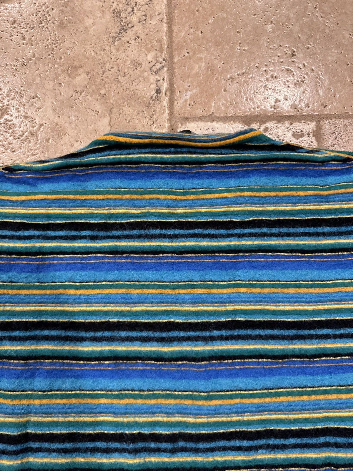 DENIM TEARS × Dior Dior x Denim Tears FW23 Blue/Yellow Striped Knit Sweater Size US M / EU 48-50 / 2 - 15 Thumbnail