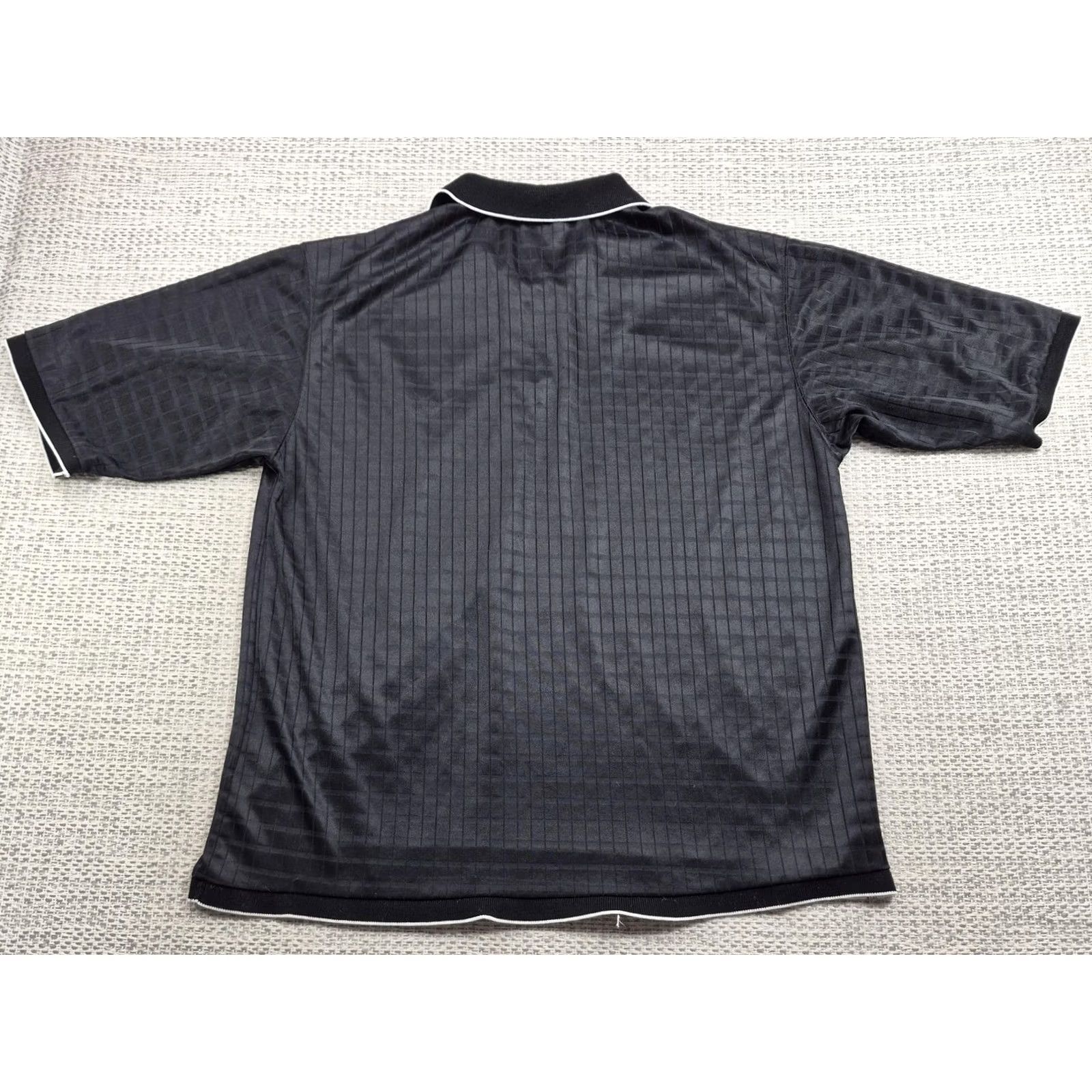 Vintage Rollin Hard Polo Shirt Mens L Black Check 1/4 Zip Jersey Knit Casual USA Polo Short Sleeve Size US L / EU 52-54 / 3 - 5 Thumbnail
