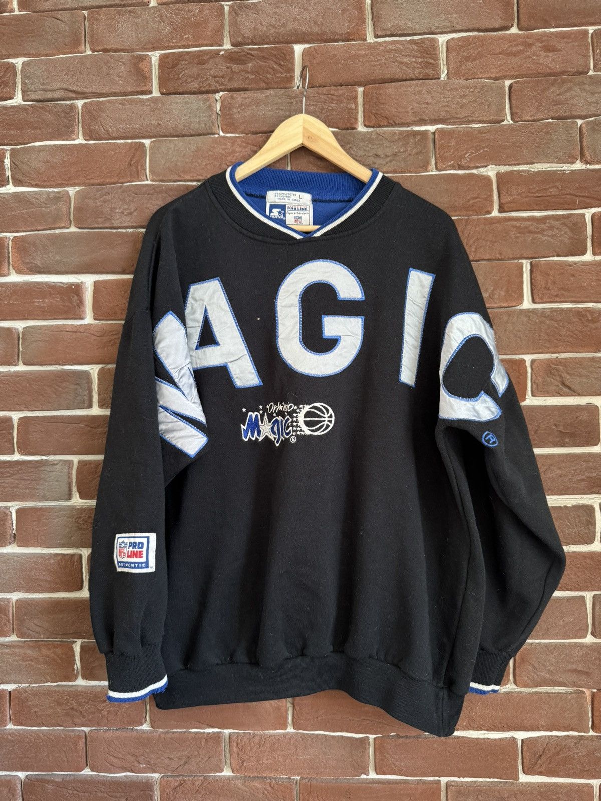 Starter Vintage 90s Starter NBA Orlando Magic L Black Sweatshirt Size US L / EU 52-54 / 3 - 1 Thumbnail