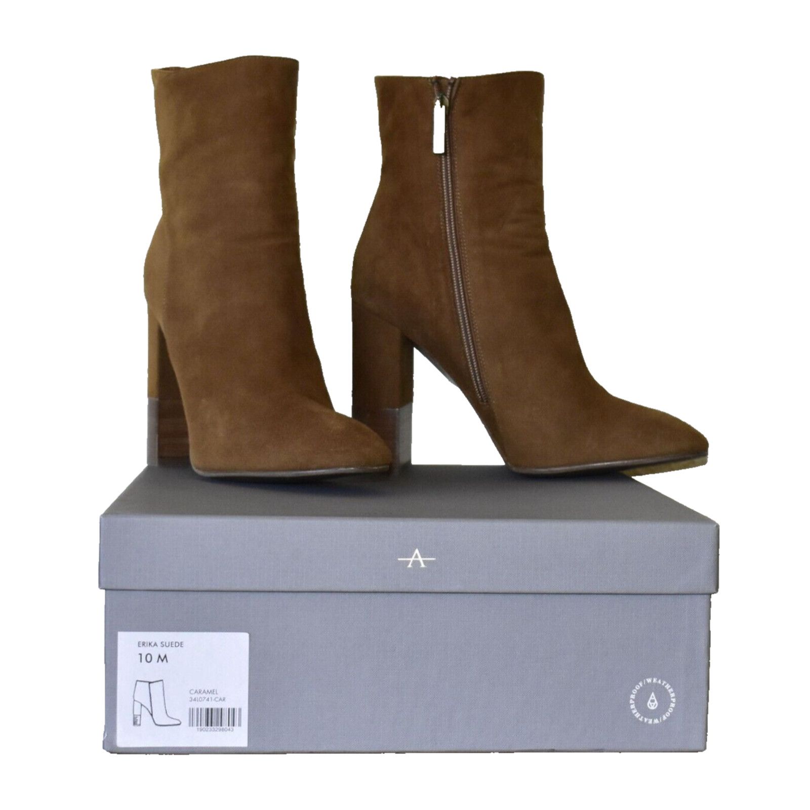 Aquatalia AQUATALIA Erika Suede Caramel Weatherproof Ankle Boots Sz 10 Size US 10 / IT 40 - 1 Thumbnail