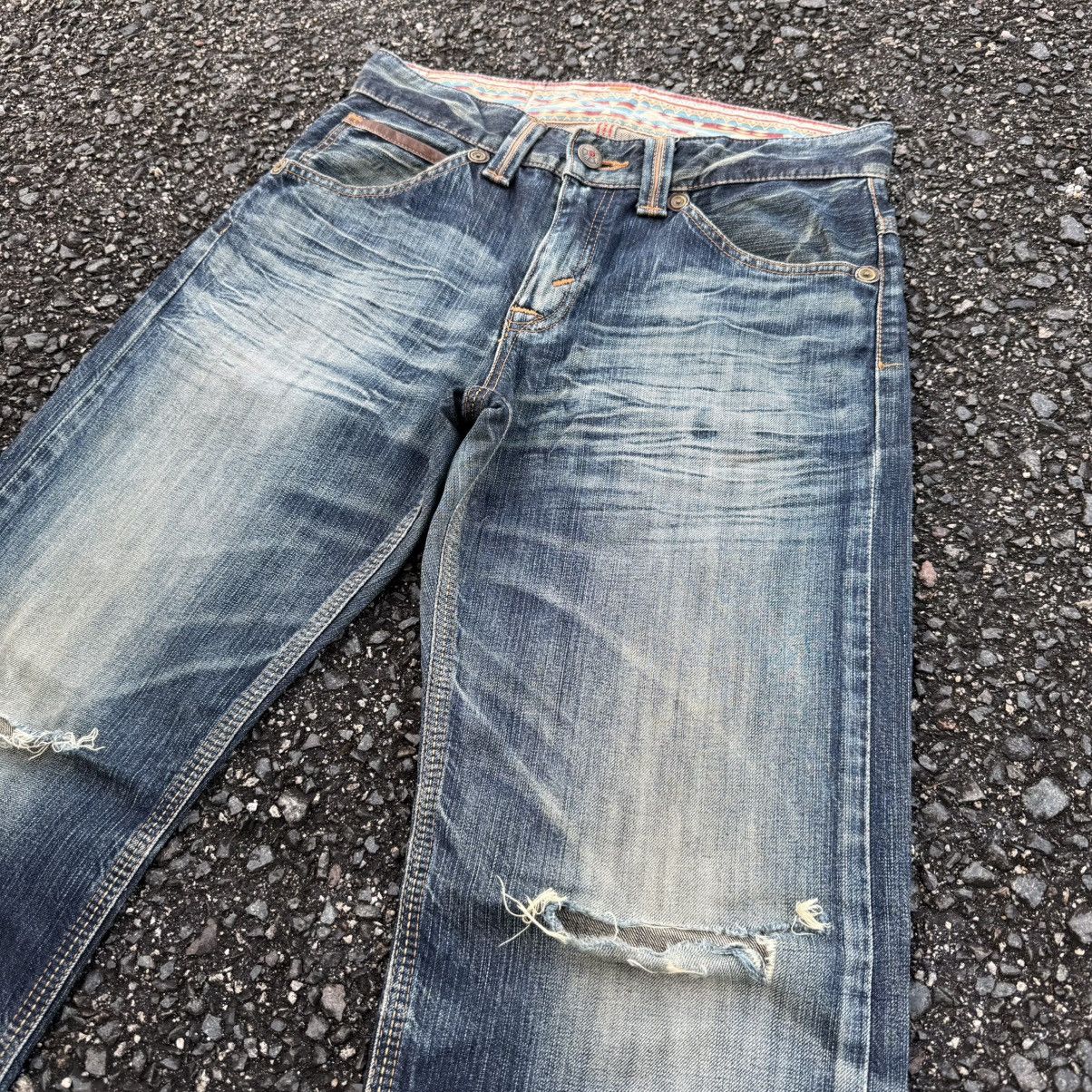 Edwin W30 VINTAGE EDWIN JEAN FADED RIPPEP DENIM PANTS Size US 33 - 6 Thumbnail