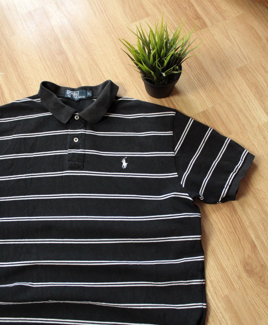 Polo Ralph Lauren × Vintage 🖤 Vintage Ralph Lauren Chief Keef Faded Polo Striped Shirt 🔥 Size US XL / EU 56 / 4 - 2 Thumbnail