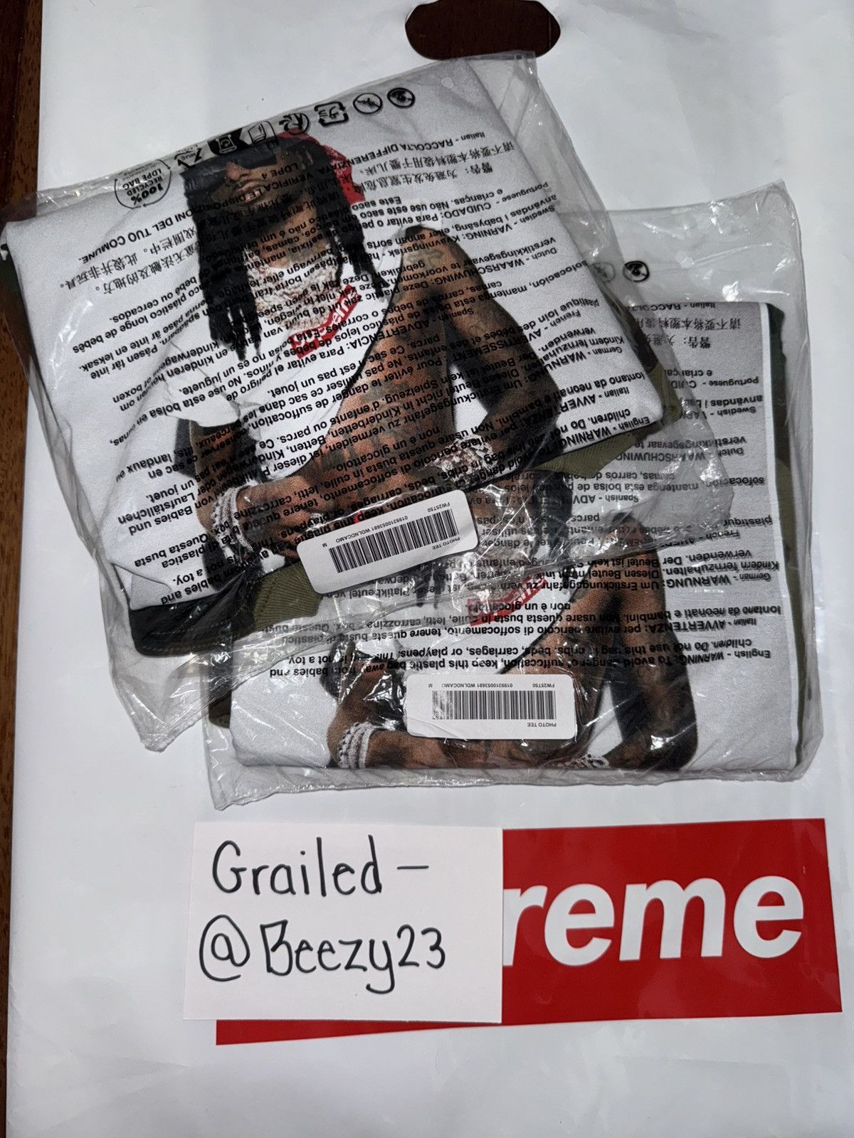Supreme Playboi Carti Tee Sz M Size US M / EU 48-50 / 2 - 1 Thumbnail