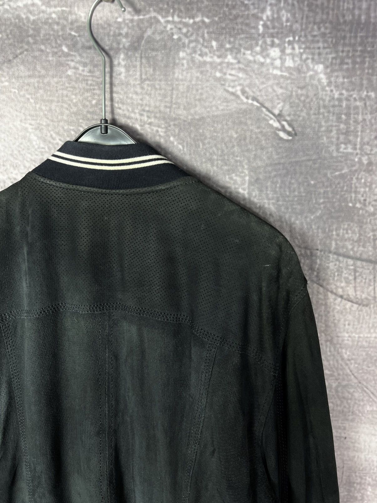 Dolce & Gabbana Dolce & Gabbana Perforated Goatskin Suede Bomber Jacket Size US L / EU 52-54 / 3 - 9 Thumbnail