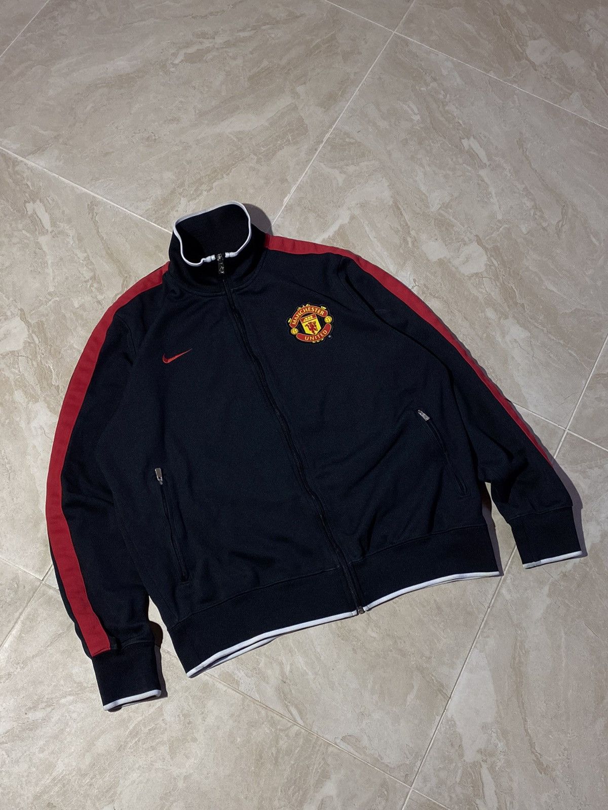 Nike 🔥 NIKE MANCHESTER UNITED TRACK JACKET 00s BECKHAM VIBES Size US XL / EU 56 / 4 - 3 Thumbnail