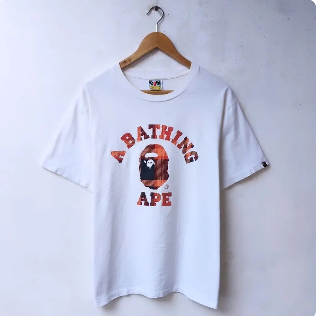 Bape BAPE HEAD PLAID TSHIRT Size US L / EU 52-54 / 3 - 1 Thumbnail