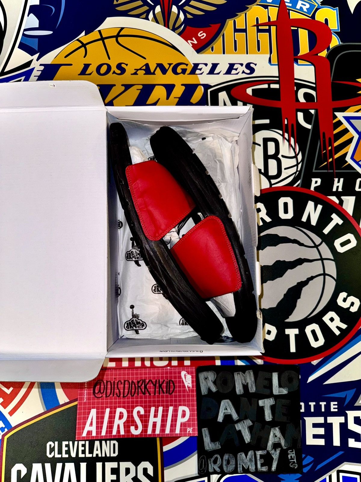 Nike Red/Black/Game Royal Nike EYBL Benassi Slides (749833-006) Size US 11 / EU 44 - 7 Thumbnail