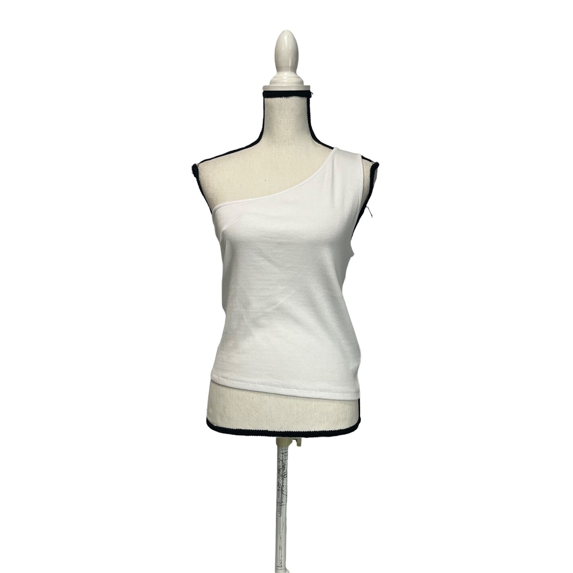 Madewell Madewell women’s Supima Rib One-Shoulder Tank Top, white, XL Size XL / US 12-14 / IT 48-50 - 1 Thumbnail