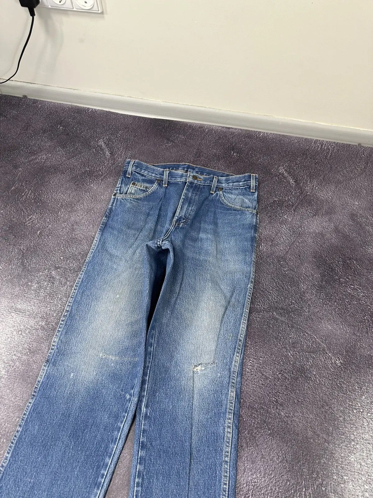 Dickies × Vintage Vintage Dickies Faded Blue Work Denim Hype Slim Flared Jeans Size US 34 / EU 50 - 9 Thumbnail