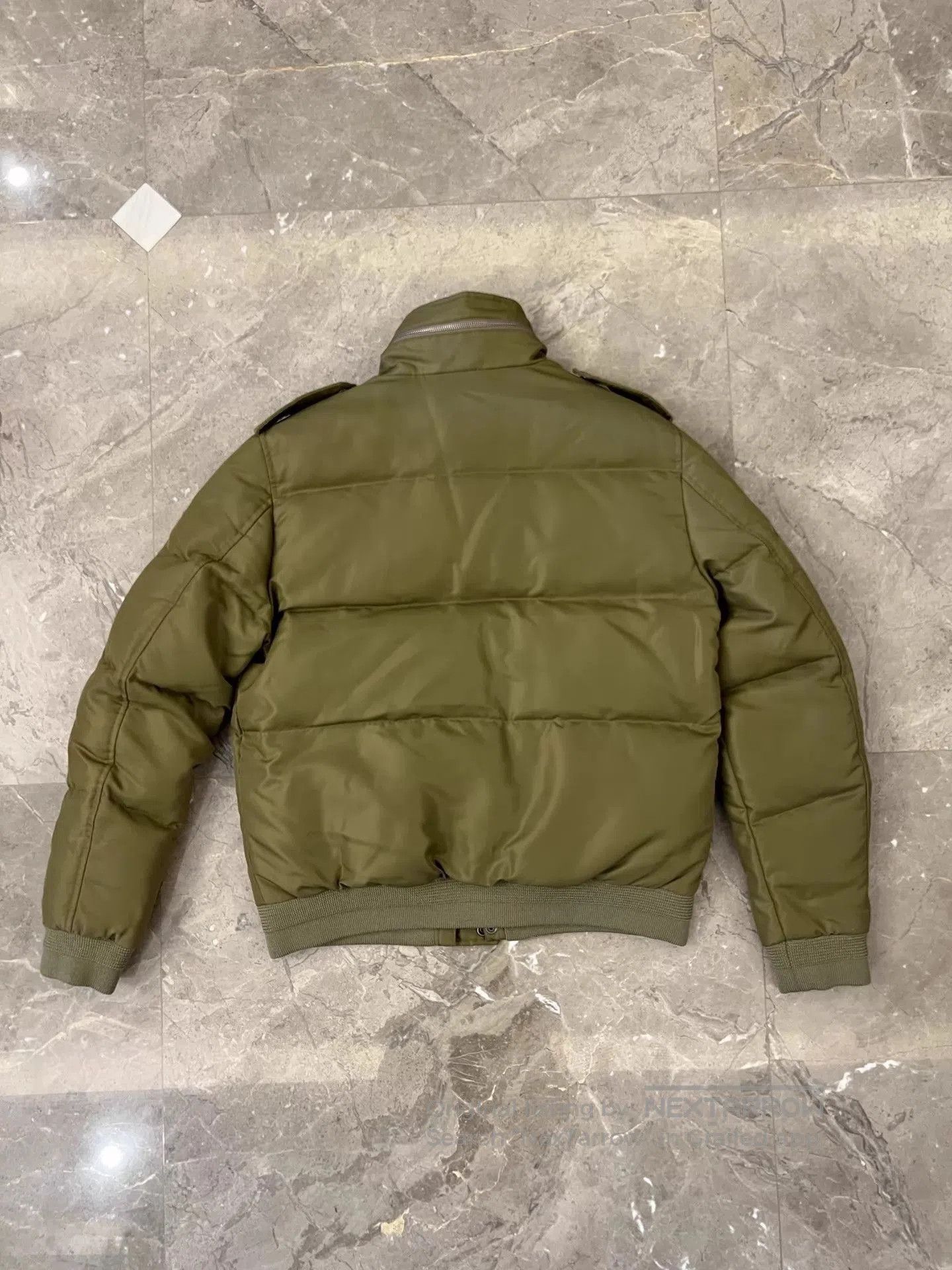 Saint Laurent Paris Green Puffer Jacket with High Collar . Size US M / EU 48-50 / 2 - 2 Thumbnail