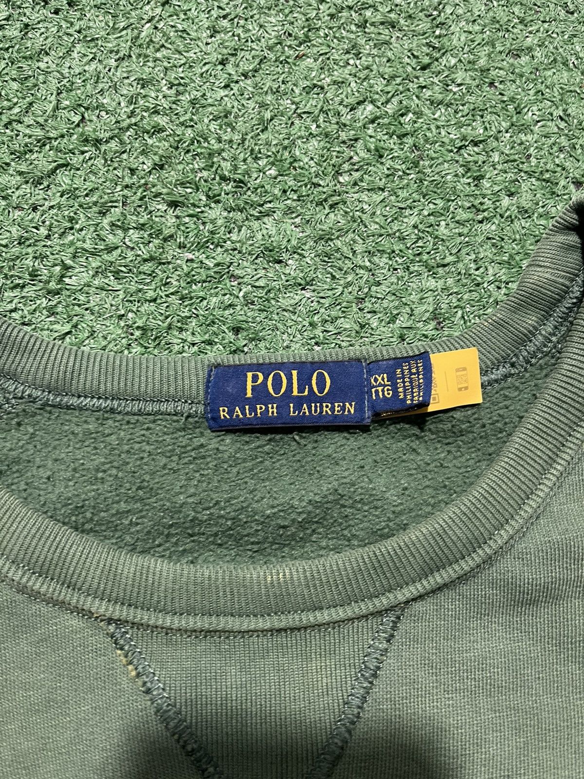 Polo Ralph Lauren Polo ralph lauren vintage sweatshirt khaki boxy Size US XXL / EU 58 / 5 - 3 Thumbnail