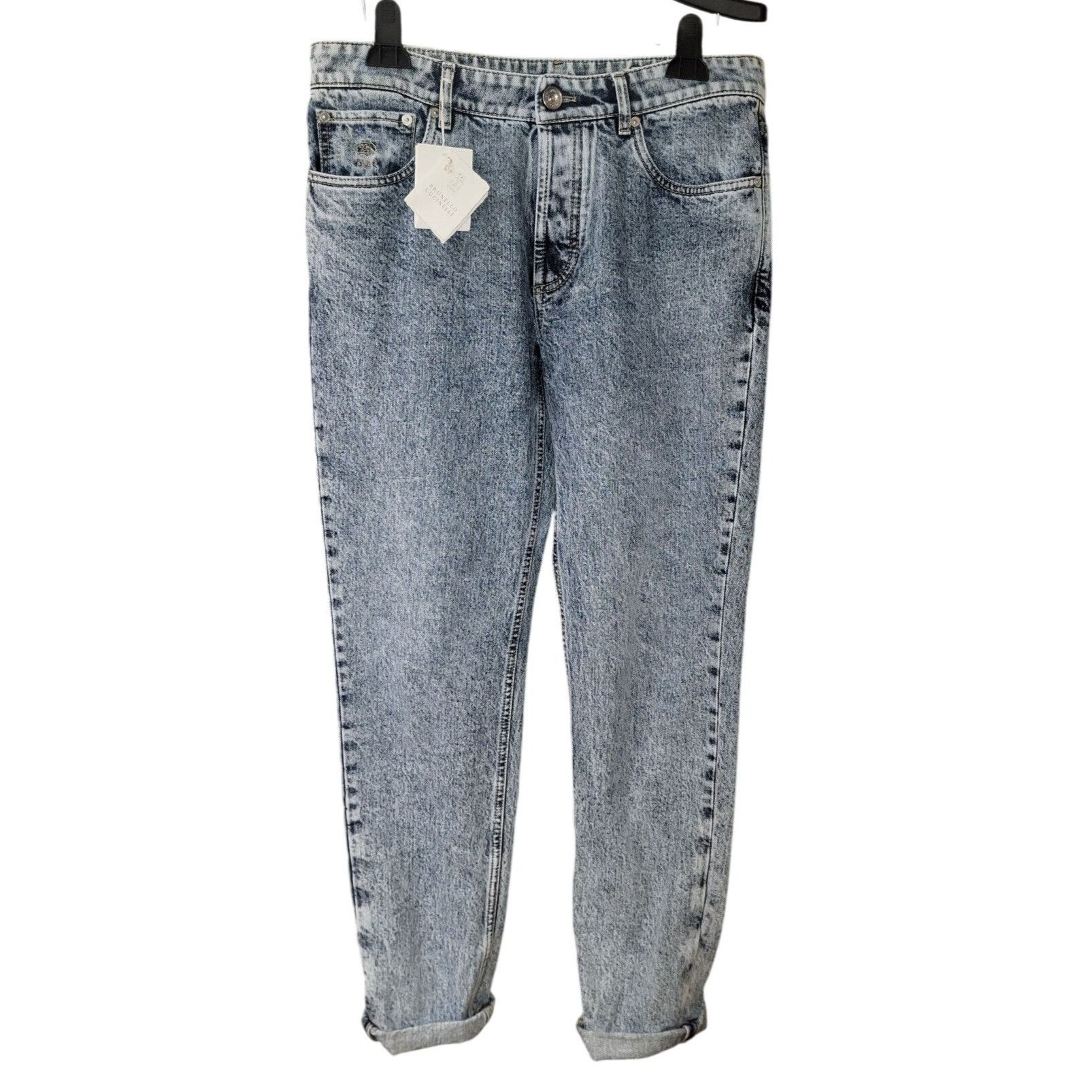 Brunello Cucinelli Brunello Cucinelli Men’s Acid Wash Jeans - Size IT 46 (US 32 Size US 32 / EU 48 - 2 Thumbnail