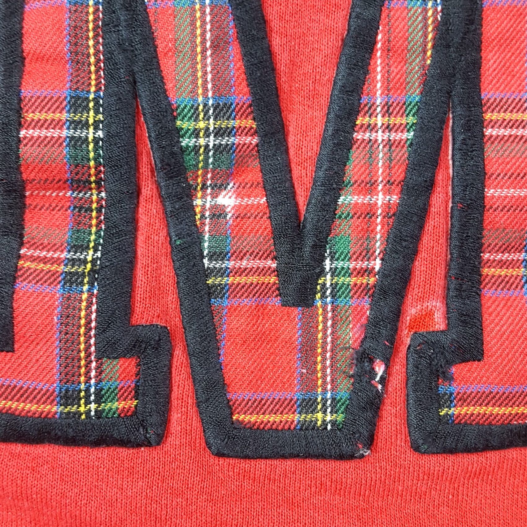 Mickey & Co. VINTAGE Mickey Plaid Logo Men's Large Red Crewneck Retro Sweatshirt Cartoon Size US L / EU 52-54 / 3 - 4 Thumbnail