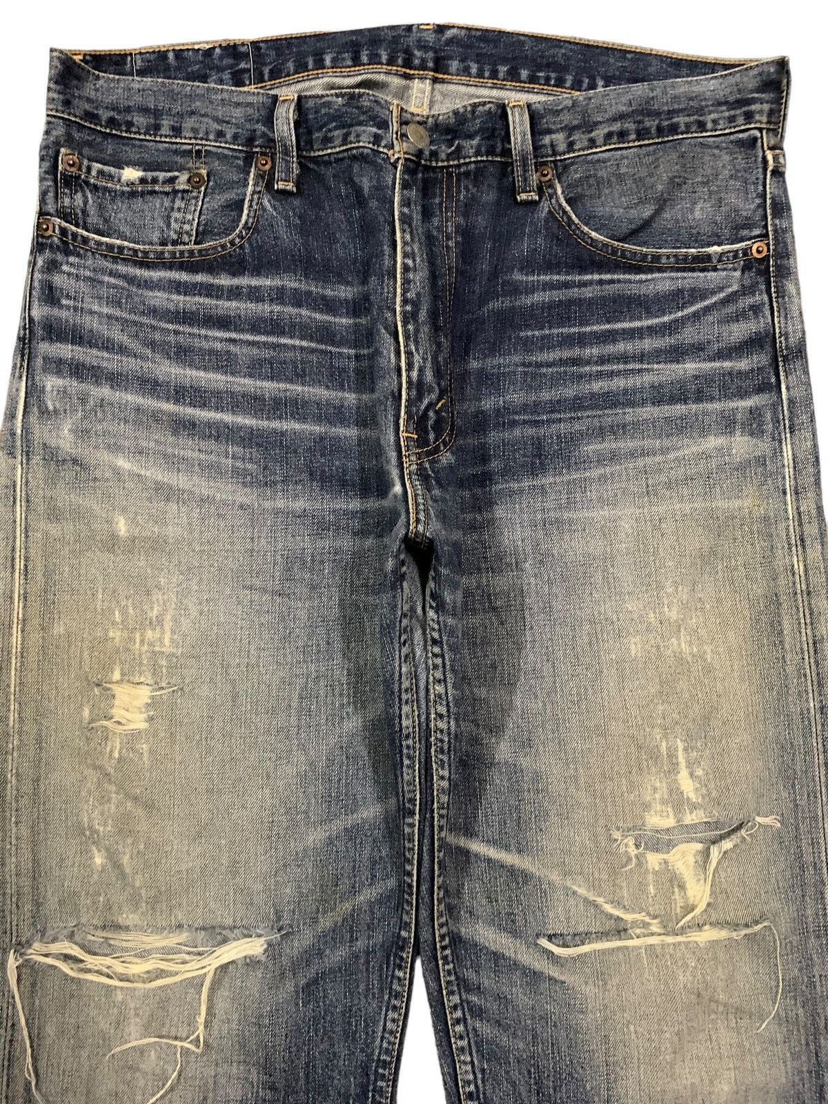 Levi's Vintage 90s Levis 505 Mud Wash Distressed Grunge Jeans Size US 34 / EU 50 - 3 Thumbnail
