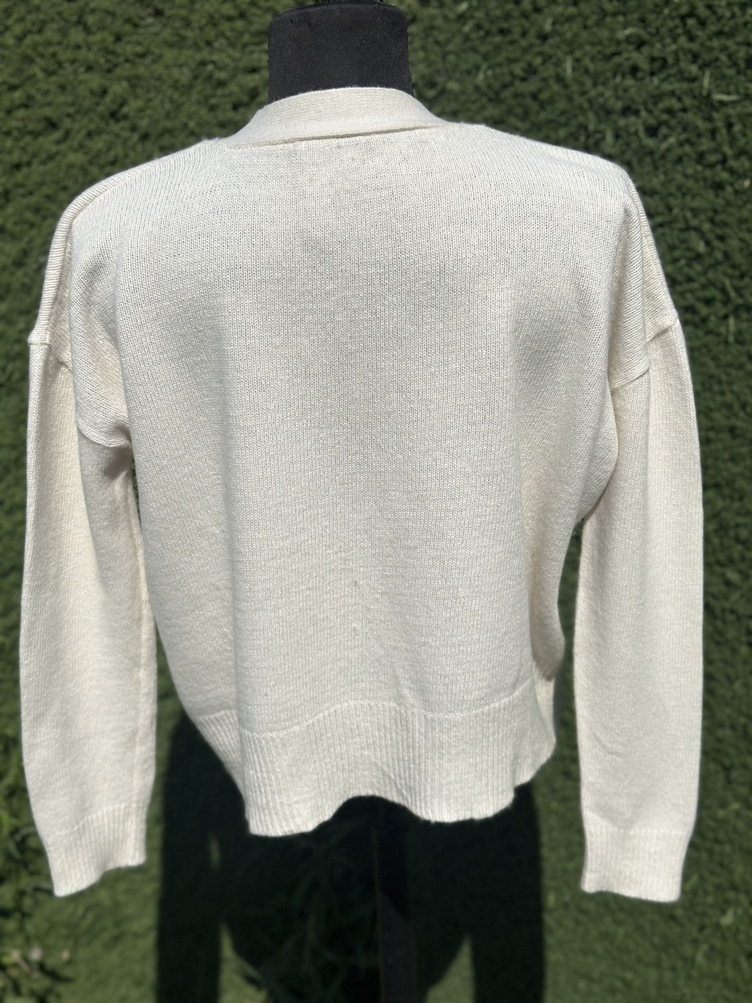 Other Oversize Jenni Kayne Cashmere Colette Cardigan Beige Size L Size L / US 10 / IT 46 - 2 Thumbnail
