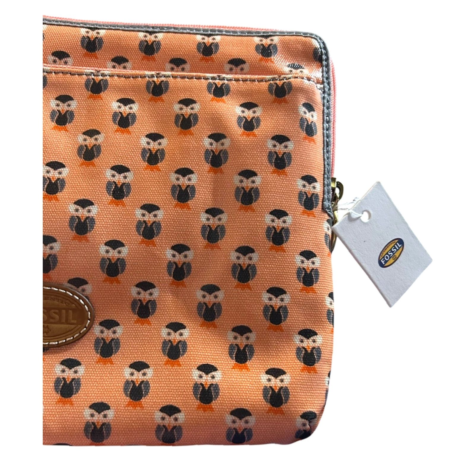 Fossil Fossil KeyPer Shopper Owls Coated Canvas Tablet Sleeve NWT Women's Dusty Rose Pink Canvas Envelope Wallet Zip-Around Size L / US 10 / IT 46 - 2 Thumbnail