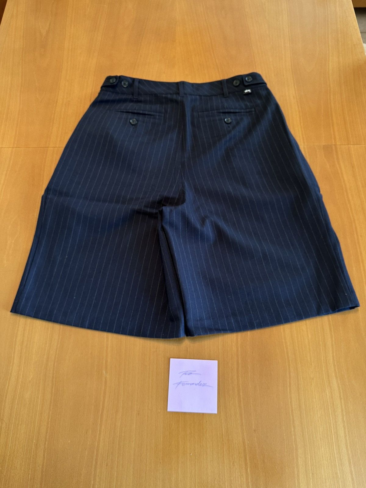 Stussy Stripe volume pleated short black | Grailed