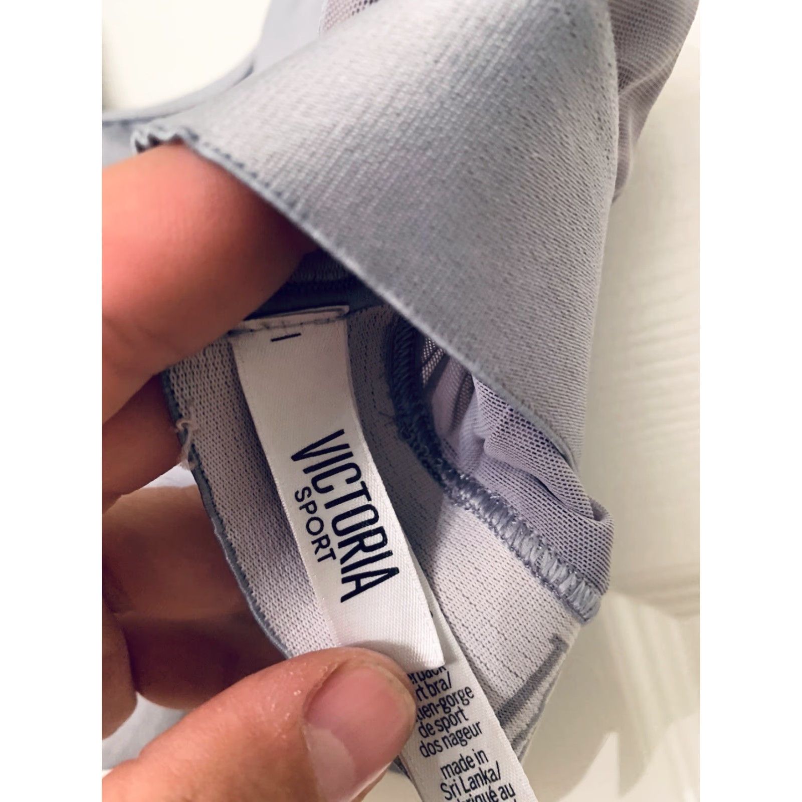 Victoria's Secret Victoria's Secret The Player Racerback Sports Bra Women M Gray Size ONE SIZE - 3 Thumbnail