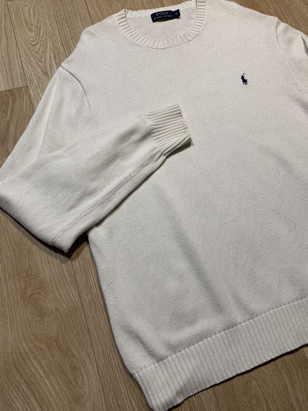 Polo Ralph Lauren Polo Ralph Lauren White Knitwear Sweater Size US XL / EU 56 / 4 - 3 Thumbnail