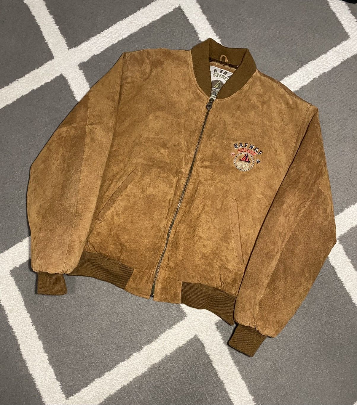 Vintage Vintage 90’s Genuine Leather Bomber Jacket Boxy Fit Size US M / EU 48-50 / 2 - 4 Thumbnail