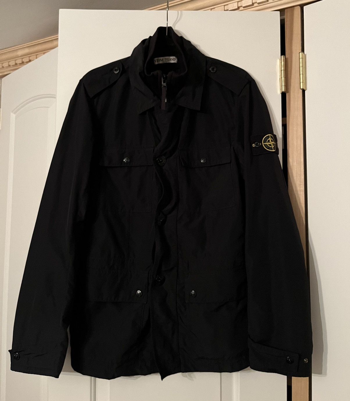 image of Stone Island Military Cargo Jacket Size M in Black, Men's