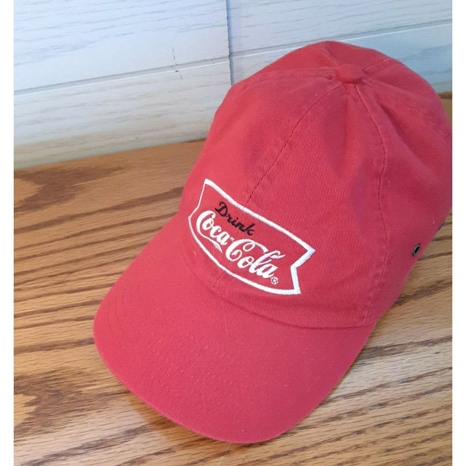 Vintage VINTAGE Coca Cola Red Embroidered Baseball Hat Adjustable Size Strap Mens Adjustable Red 90s Baseball Cap Cotton Size ONE SIZE - 7 Thumbnail