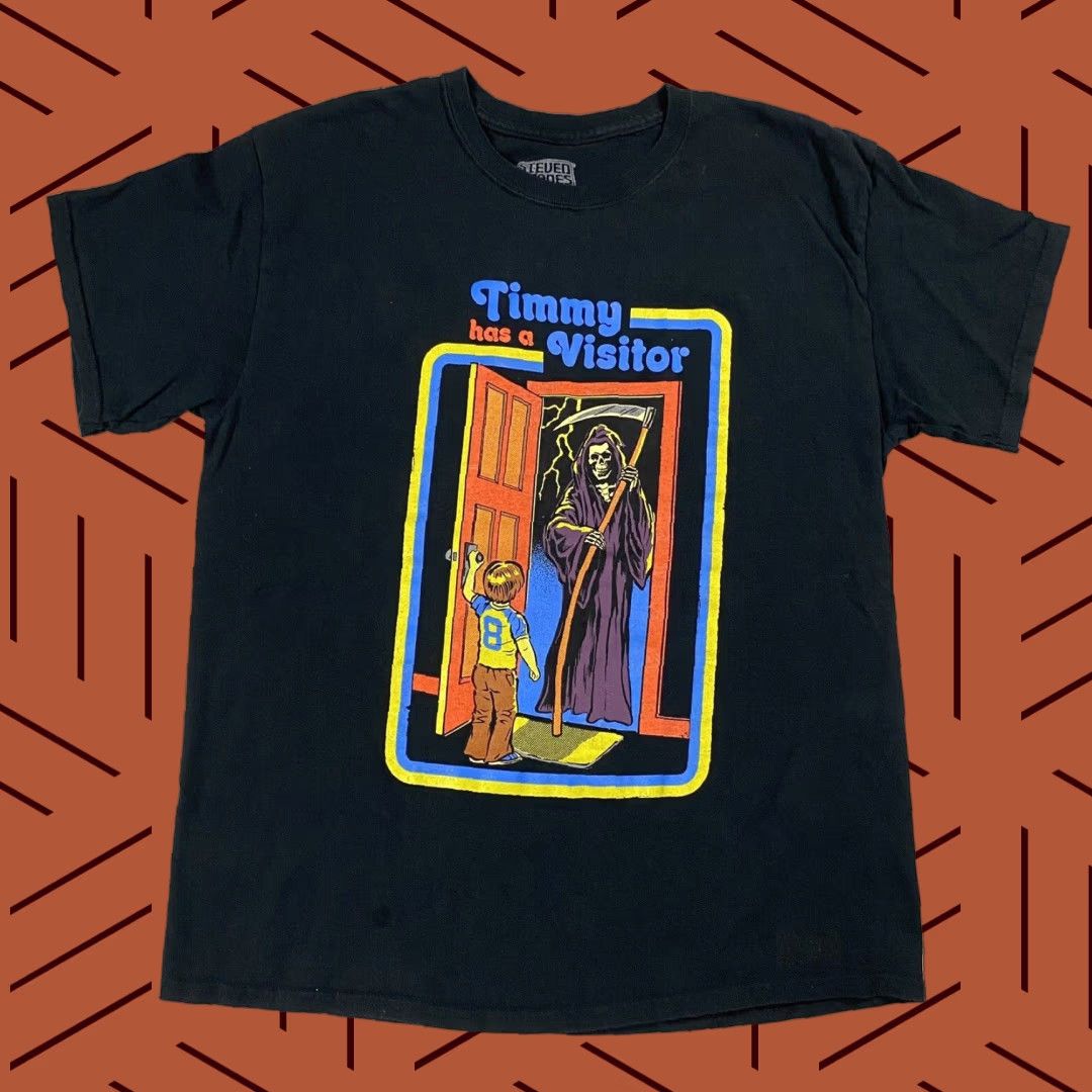 RHODE Steven Rhodes T-Shirt Men Black Short Sleeve Crew Neck Graphic Funny TIMMY ALIEN CHILDREN 2010s L Size US L / EU 52-54 / 3 - 1 Thumbnail