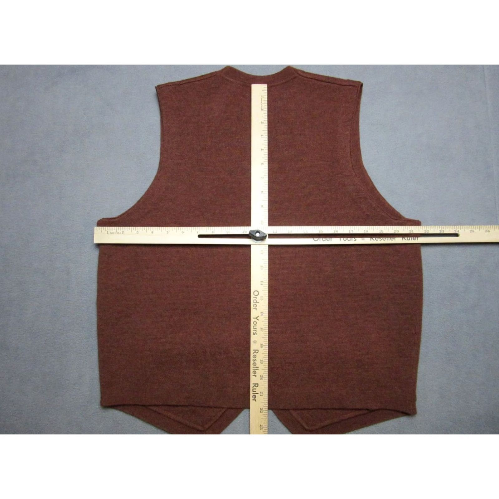 Vintage Eildon Hills Sweater Vest Mens Medium Orange Merino Wool V-Neck Pockets Button Front Waistcoat Casual Formal Party/Cocktail Fall Winter 2 pockets Size US M / EU 48-50 / 2 - 6 Thumbnail