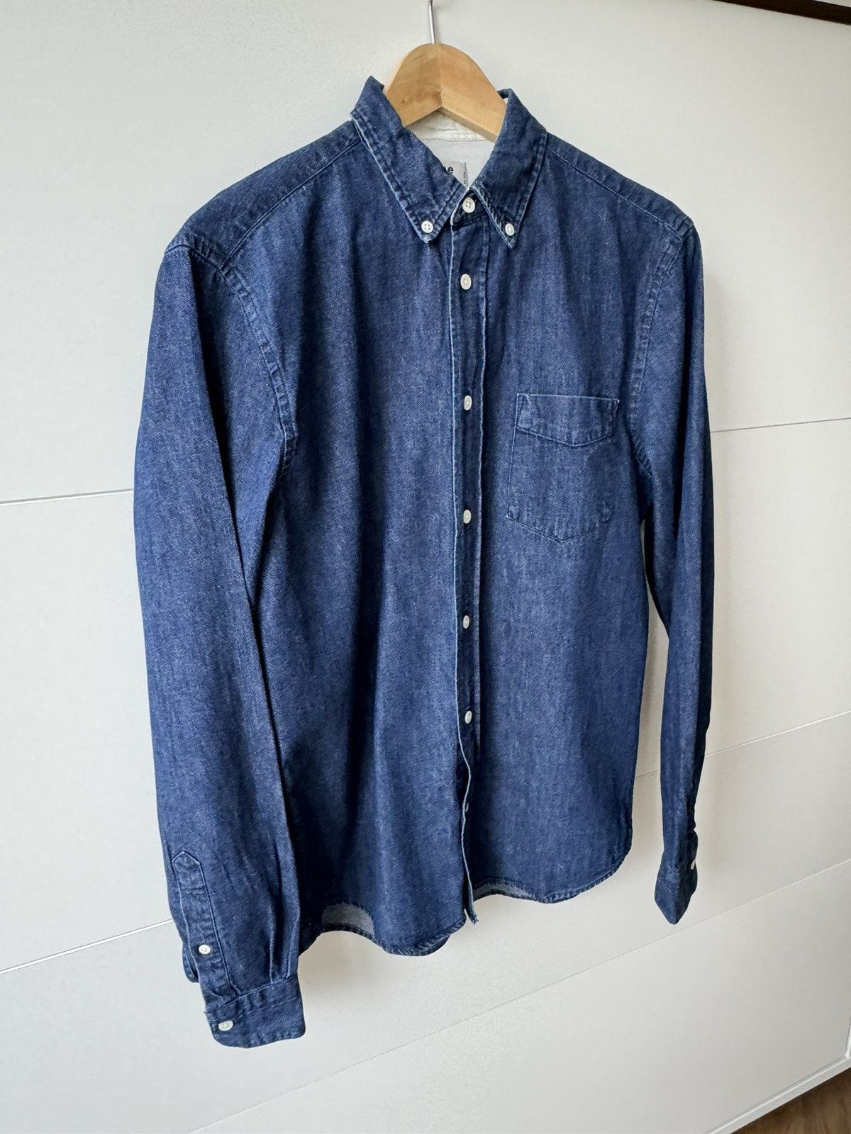 Acne Studios [46] Isherwood Twill Denim Shirt in Indigo (AW15) Size US S / EU 44-46 / 1 - 3 Thumbnail