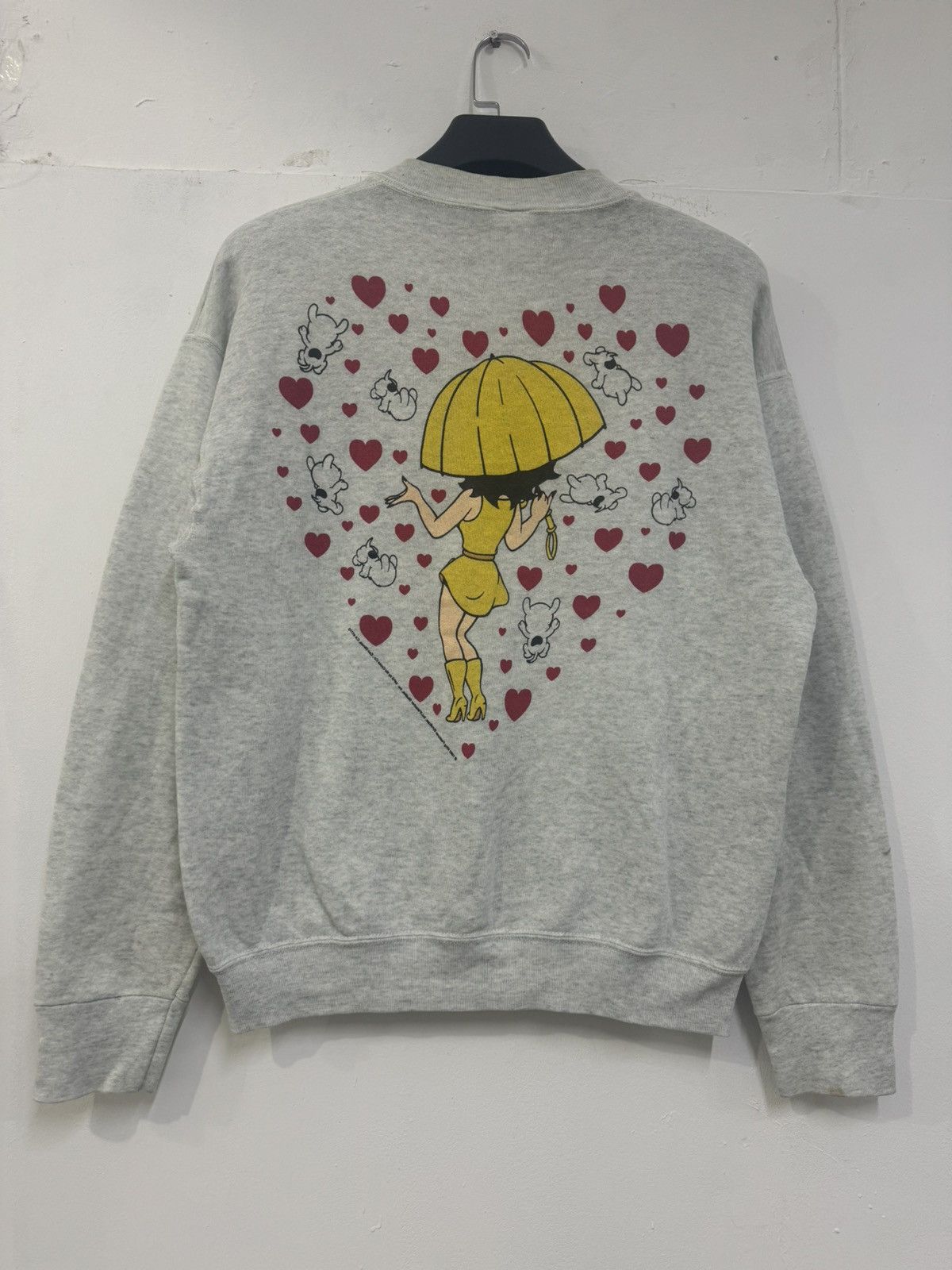 Vintage 💥VINTAGE BETTY BOOP 1993 MIRROR PRINTED SWEATSHIRT Size US L / EU 52-54 / 3 - 6 Thumbnail