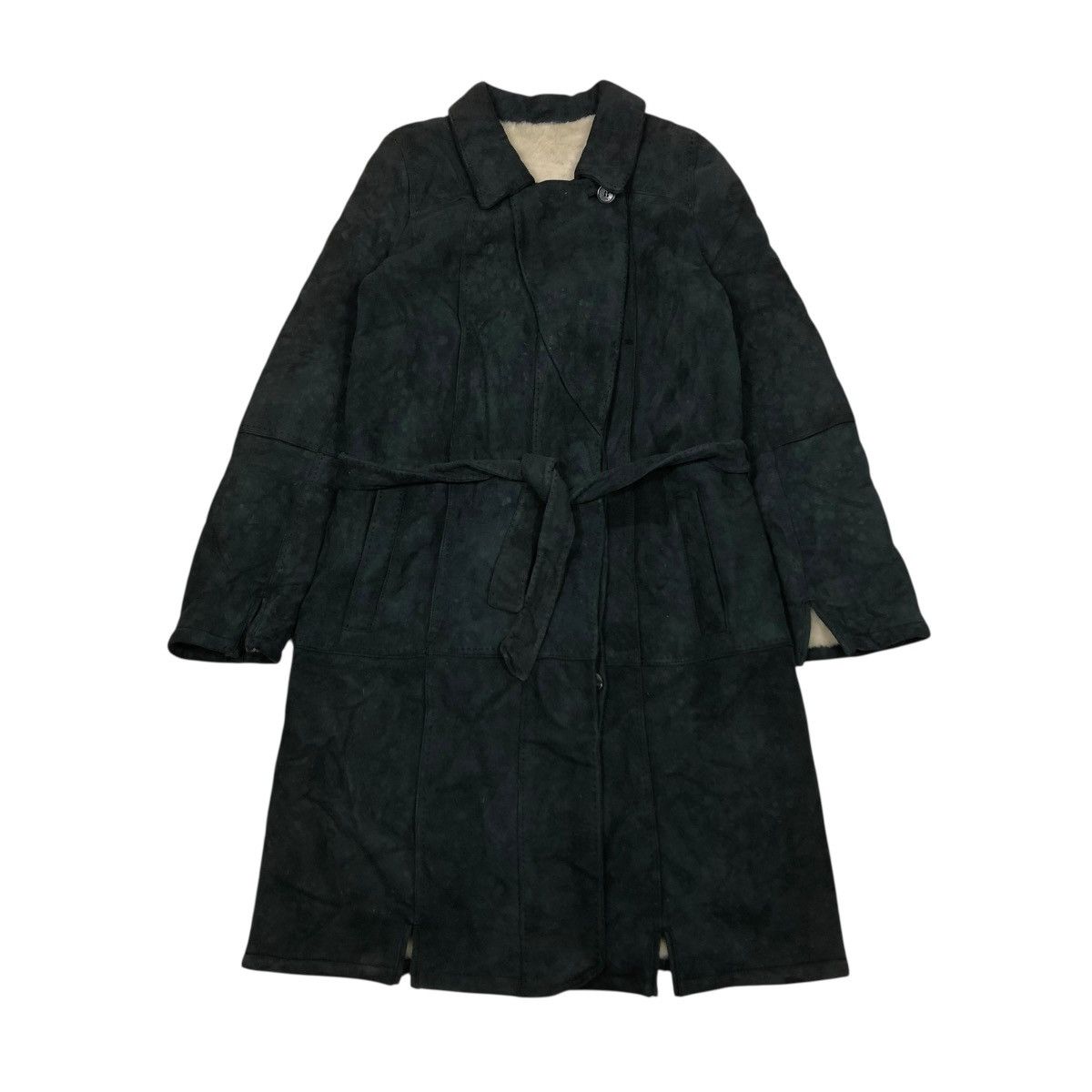 Loewe 🔥VINTAGE LONG LEATHER JACKET LOEWE BLANKET FUR LINING Size XS / US 0-2 / IT 36-38 - 1 Thumbnail