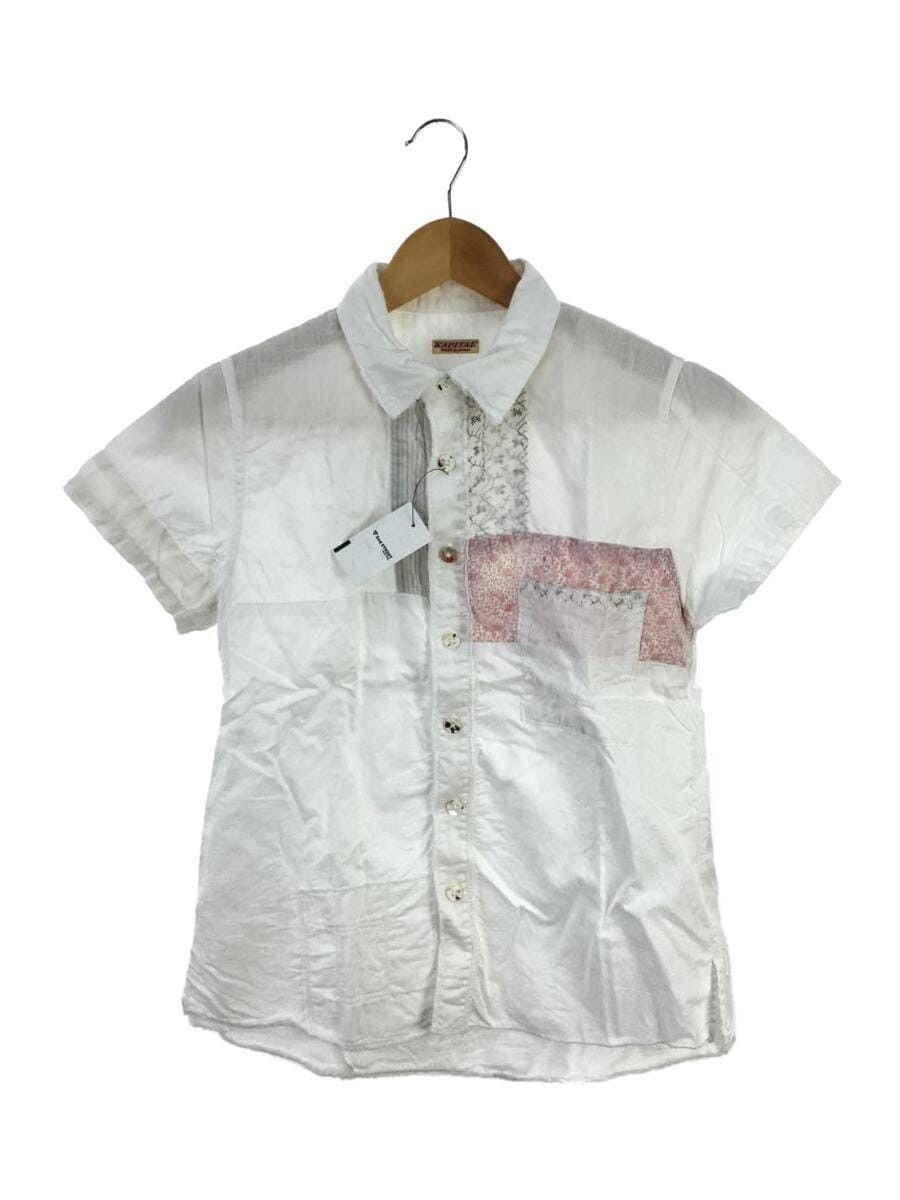 image of Kapital Kathmandu Patchwork Shirt in White, Men's (Size XS)