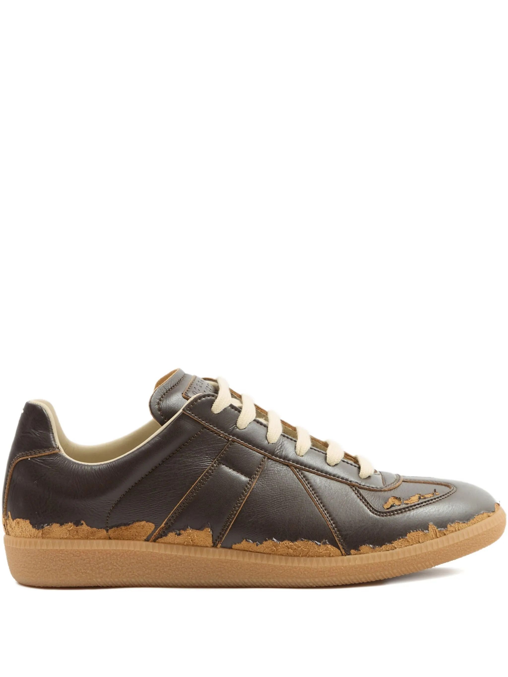 Maison Margiela o1w1db10226 Replica Low-Top Sneakers in Brown Size US 8 / EU 41 - 1 Thumbnail