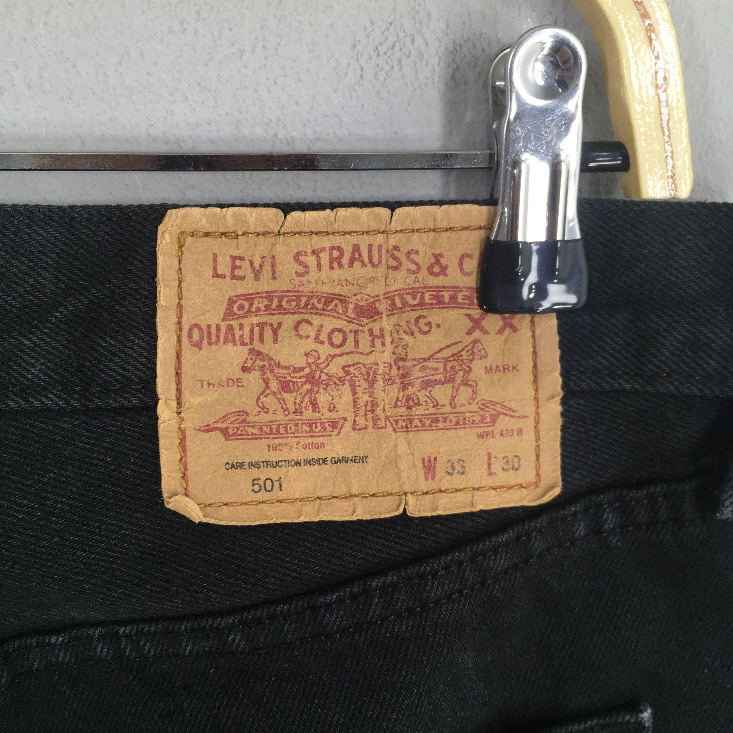 Levi's Size 30x29.5 Vintage 90s Levi's 501 Black Jeans S341 Size US 30 / EU 46 - 11 Thumbnail