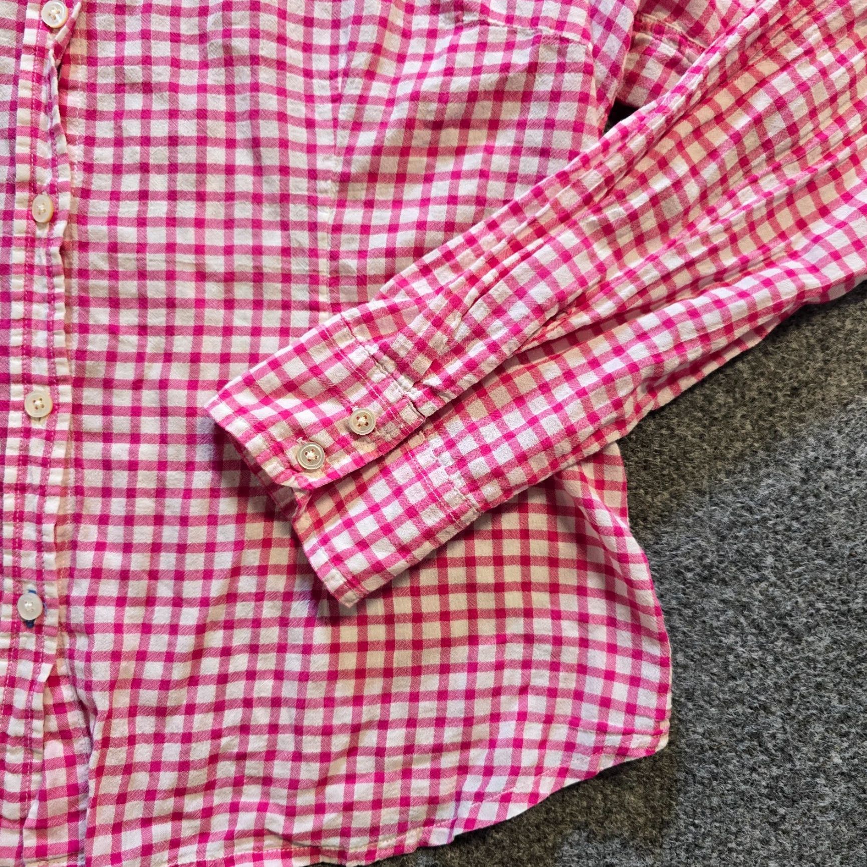 J.McLaughlin J McLaughlin Top Womens Size 12 Pink Plaid Gingham Long Sleeve Preppy Casual Shirt Size XL / US 12-14 / IT 48-50 - 3 Thumbnail