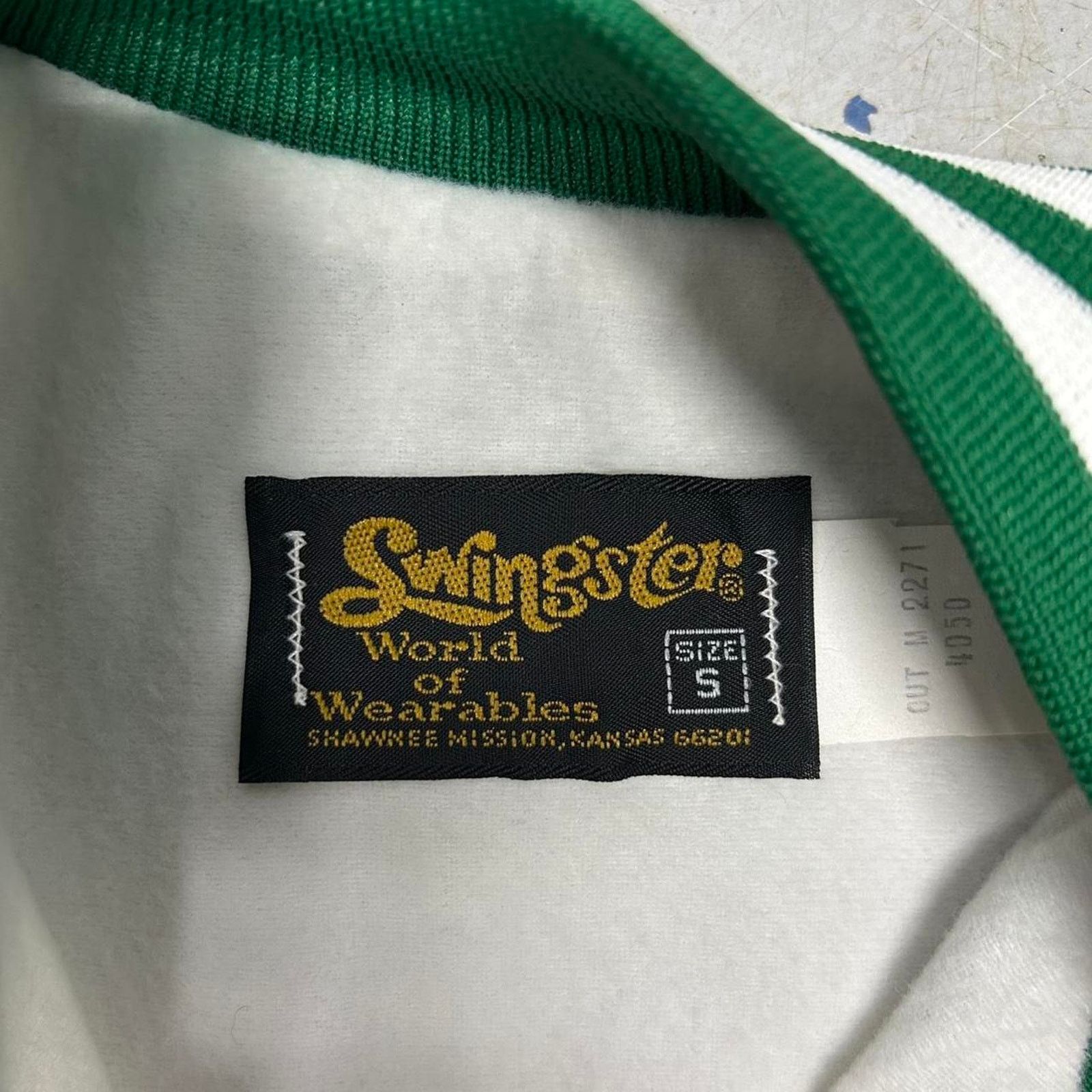 Swingster White and green vintage Salem spirit satin bomber jacket Size US S / EU 44-46 / 1 - 3 Thumbnail