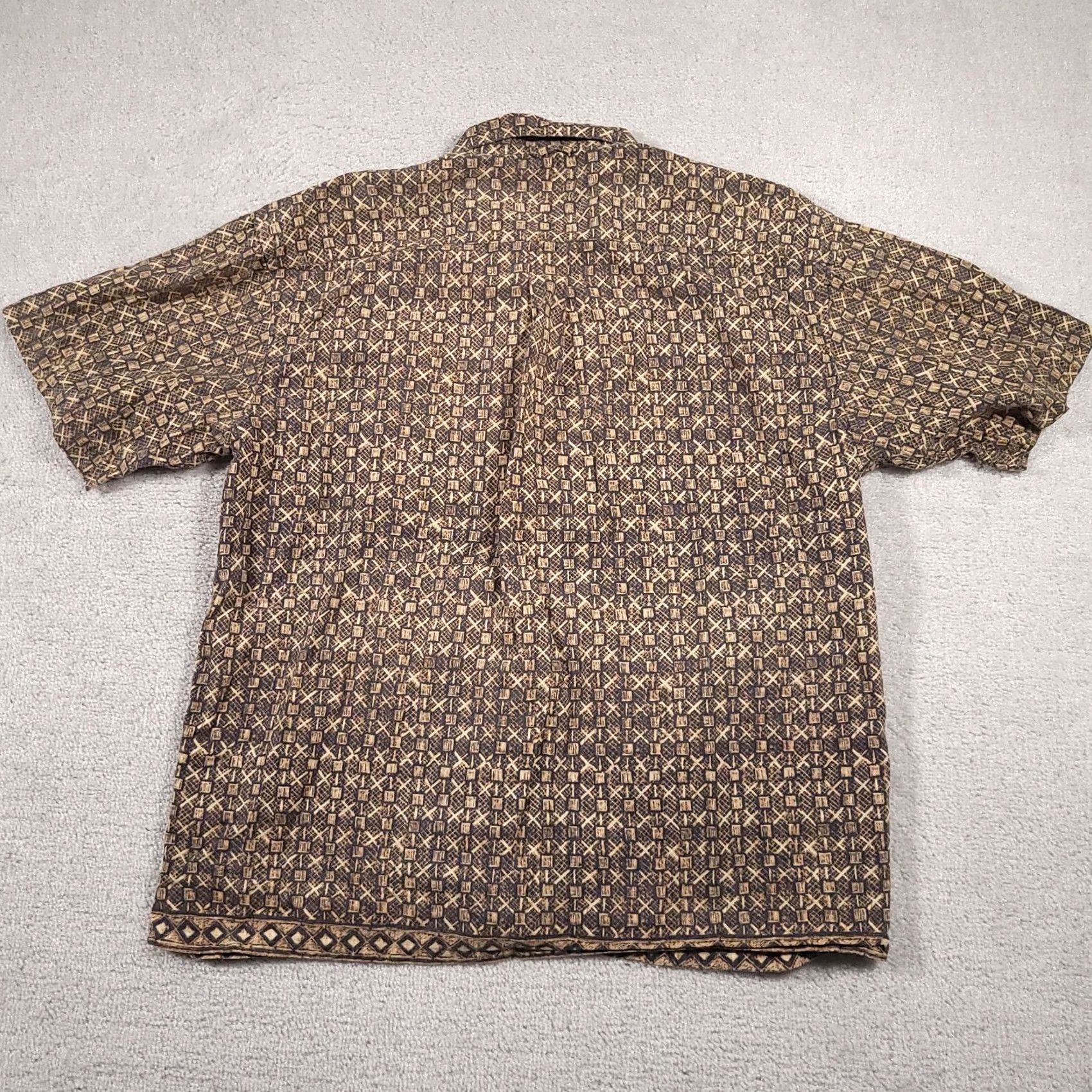 Vintage VINTAGE St John's Bay Shirt Mens XL Brown Hawaiian Tropical Casual Button Up Linen Shirt Size US XL / EU 56 / 4 - 7 Thumbnail