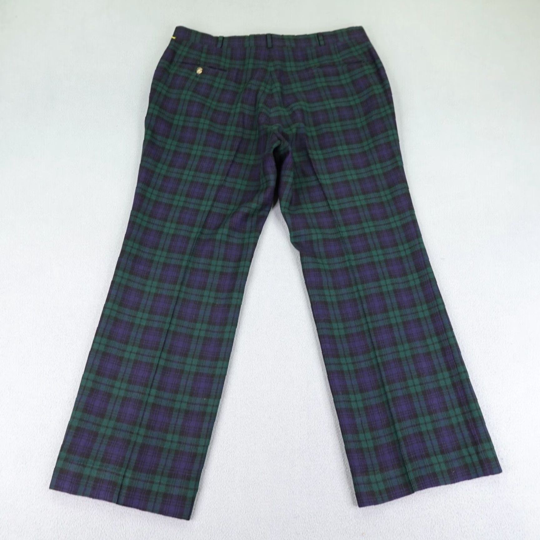 Vintage VINTAGE Rough Rider Wool Pants Mens 38x30 Green Plaid Chino Regular Fit Southwestern Size US 38 / EU 54 - 6 Thumbnail