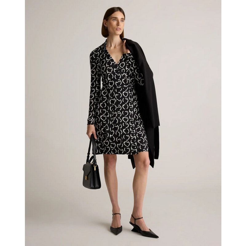 Quince 100% Silk Jersey Mini Wrap Dress Size M NWT