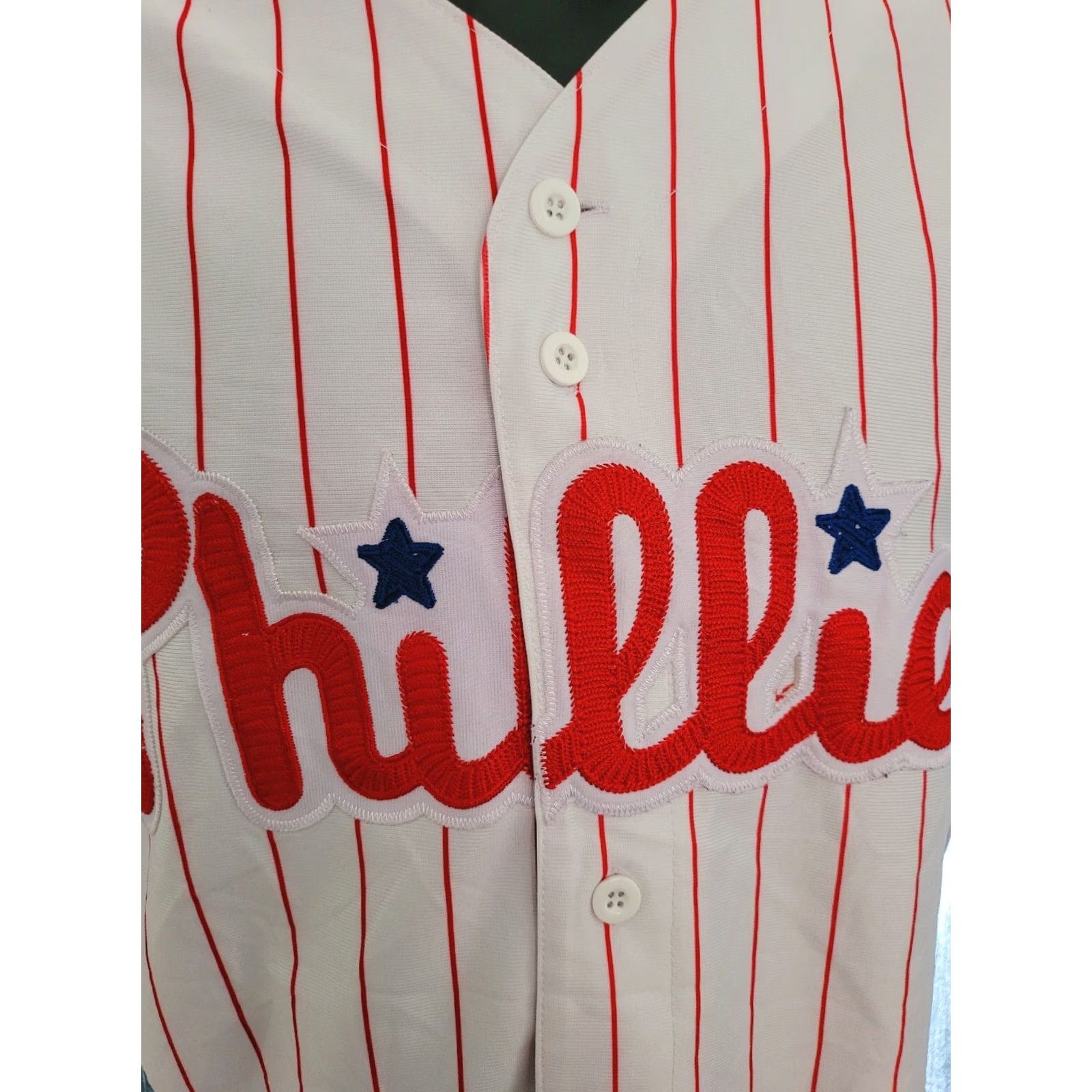 Vintage VINTAGE PhilliesWorl Series Fall Classic 2008 Victorino#8 Sz 50 L Majestic T-Shirt Men Multicoloured 2000s Mens Size US L / EU 52-54 / 3 - 4 Thumbnail
