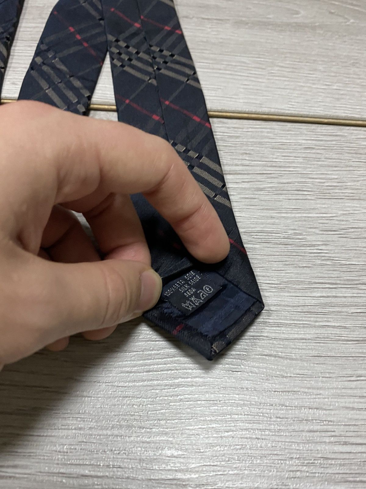 Burberry Burberry London nova blue dark check silk tie plaid Size ONE SIZE - 4 Thumbnail