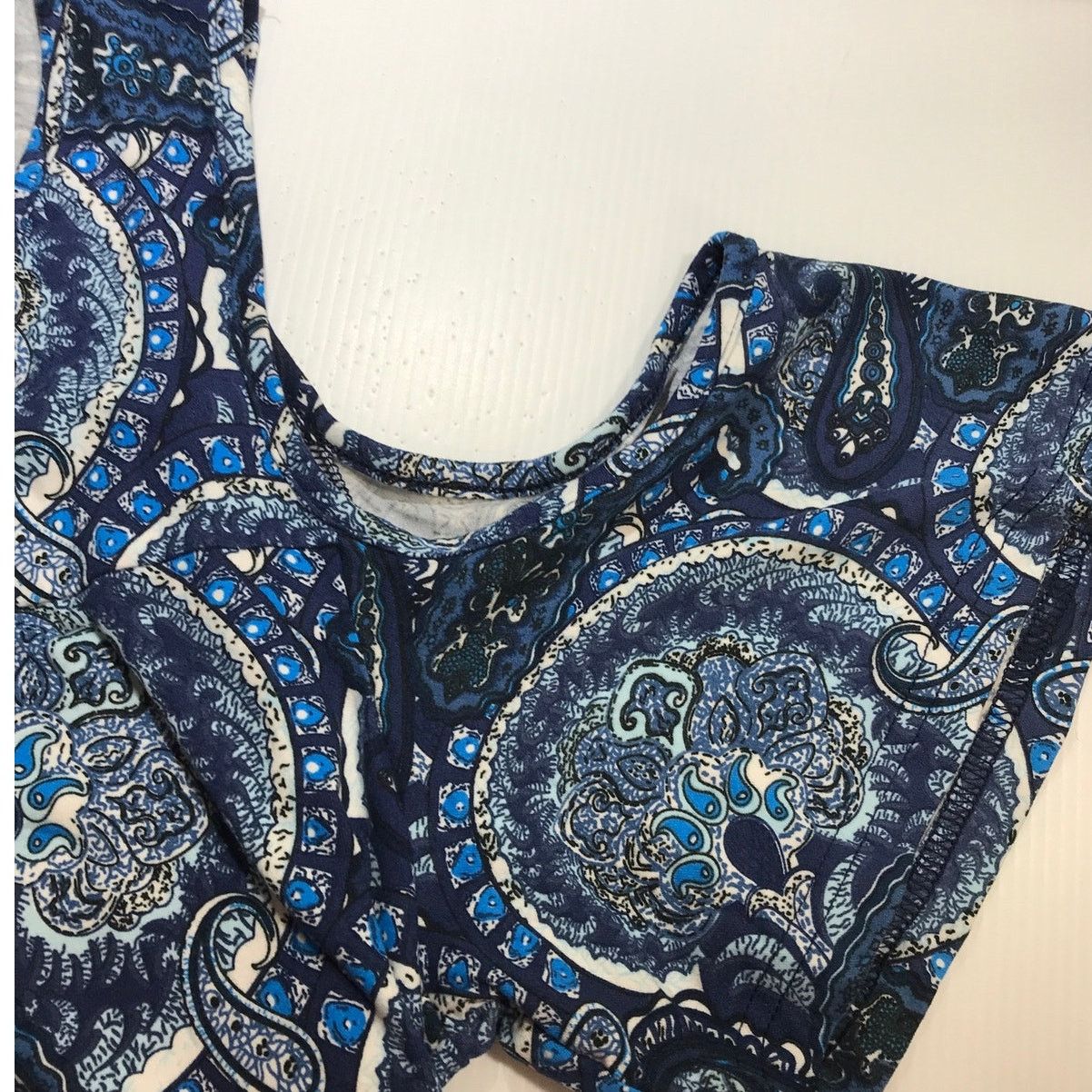 Other a.Jesdani Boho Blue Paisley Draped Flowy Tunic Blouse 2X Size XXL / US 16-18 / IT 52-54 - 4 Thumbnail