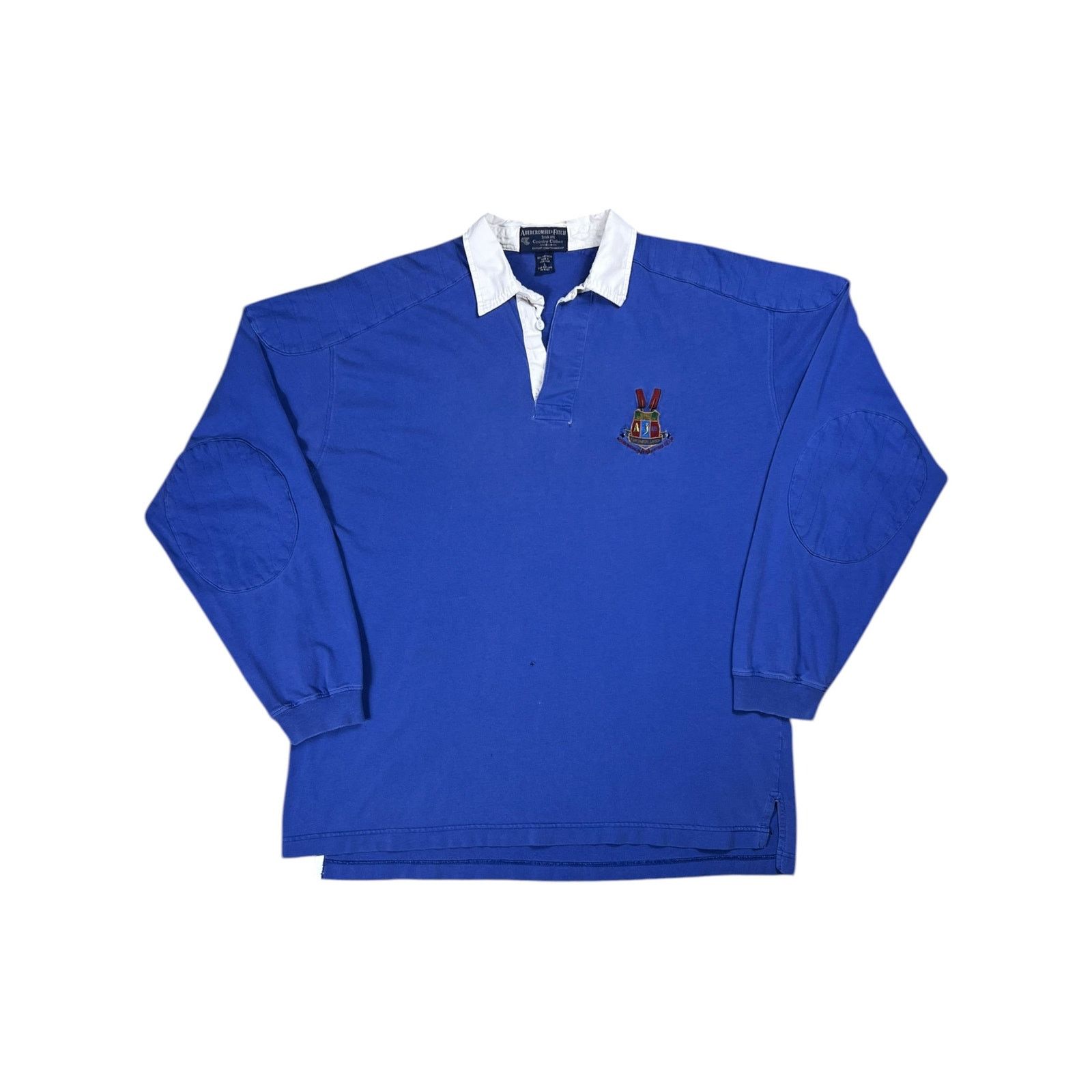 Abercrombie & Fitch × Vintage 90s Abercrombie Fitch Trekking Club faded long sleeve rugby Size US L / EU 52-54 / 3 - 1 Thumbnail
