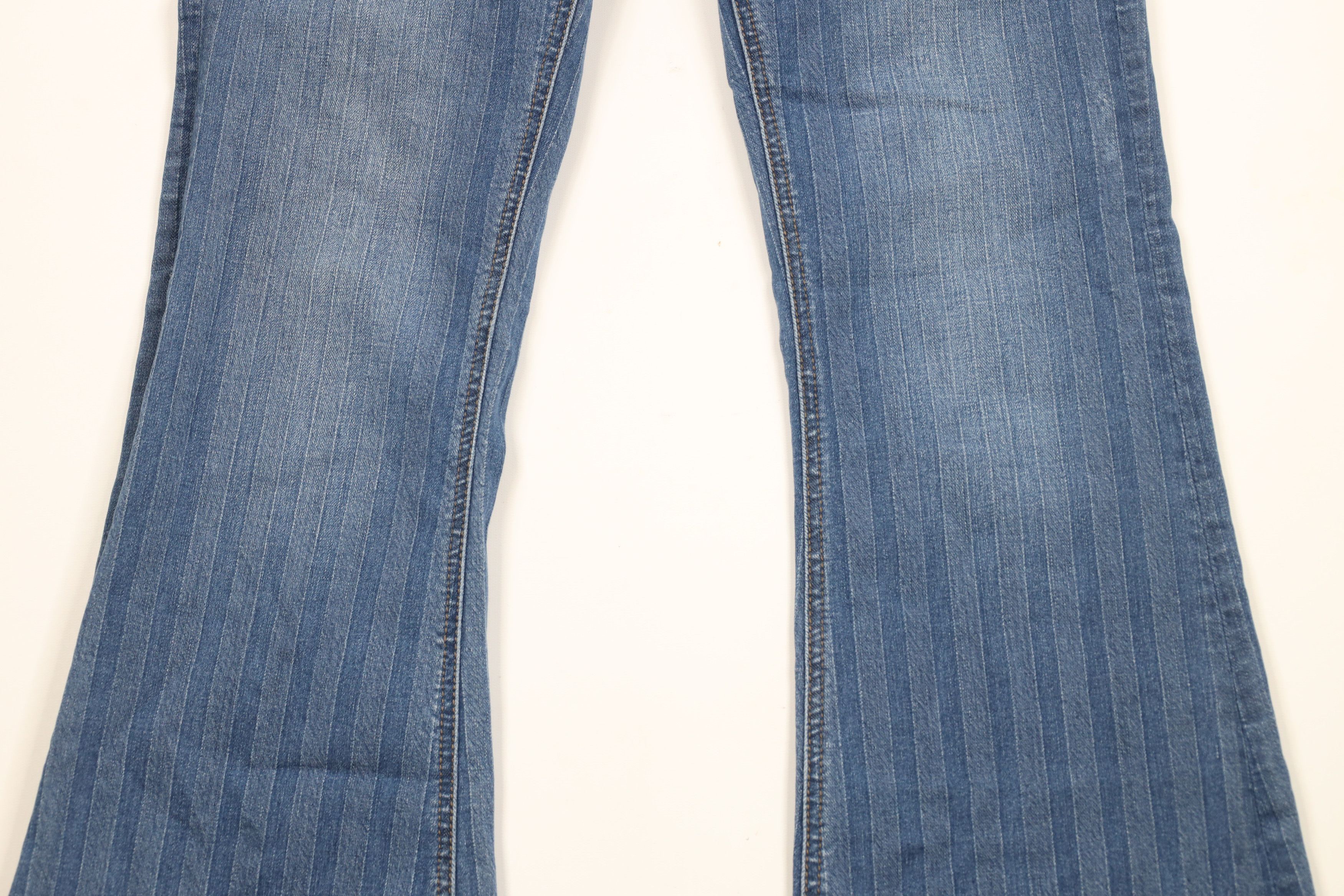 Vintage Vintage Y2K Streetwear Striped Wide Leg Bell Bottoms Jeans Size 26" / US 2 / IT 38 - 3 Thumbnail