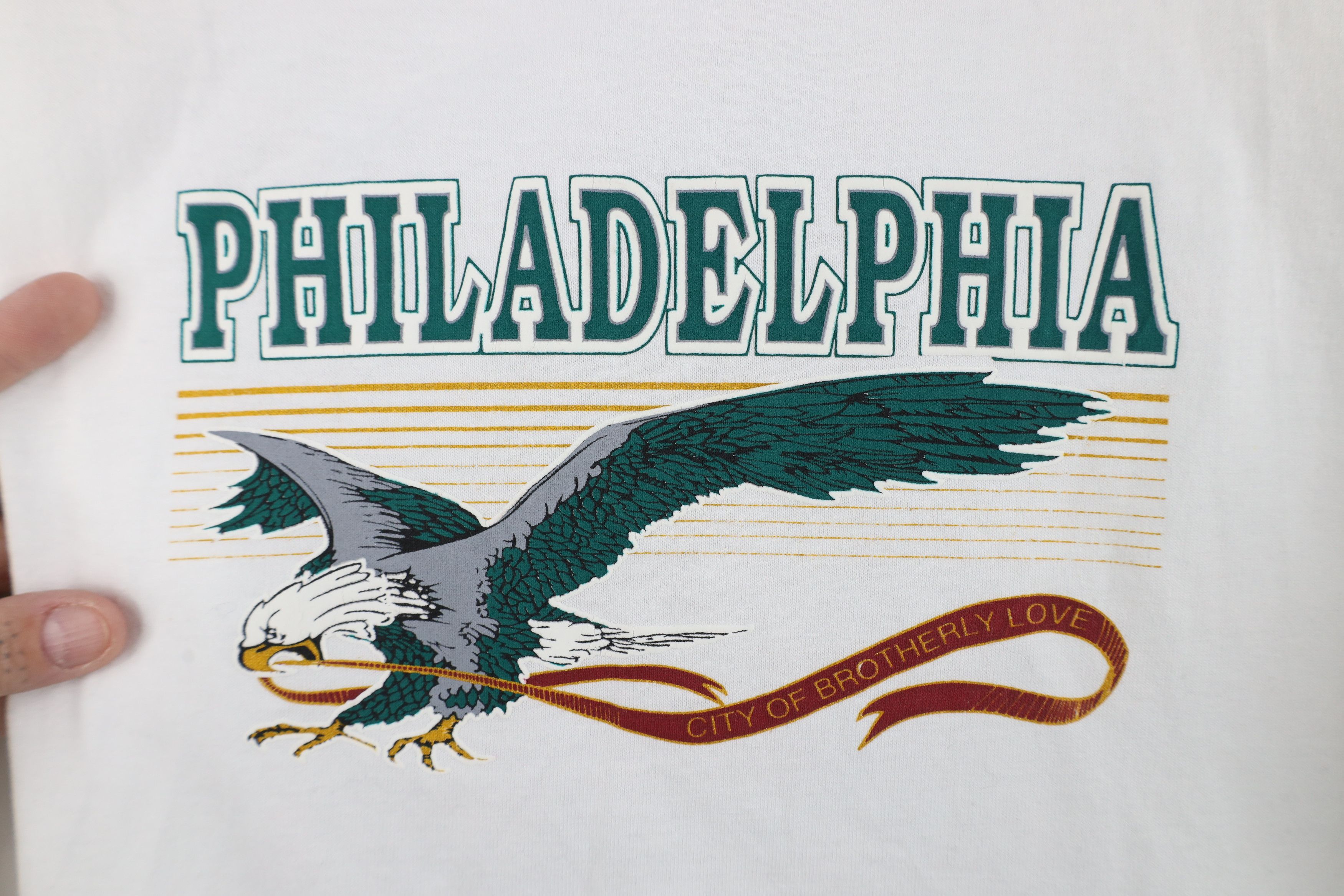Fruit Of The Loom Vintage 90s City of Brotherly Love Short Sleeve T-Shirt Size S / US 4 / IT 40 - 4 Thumbnail