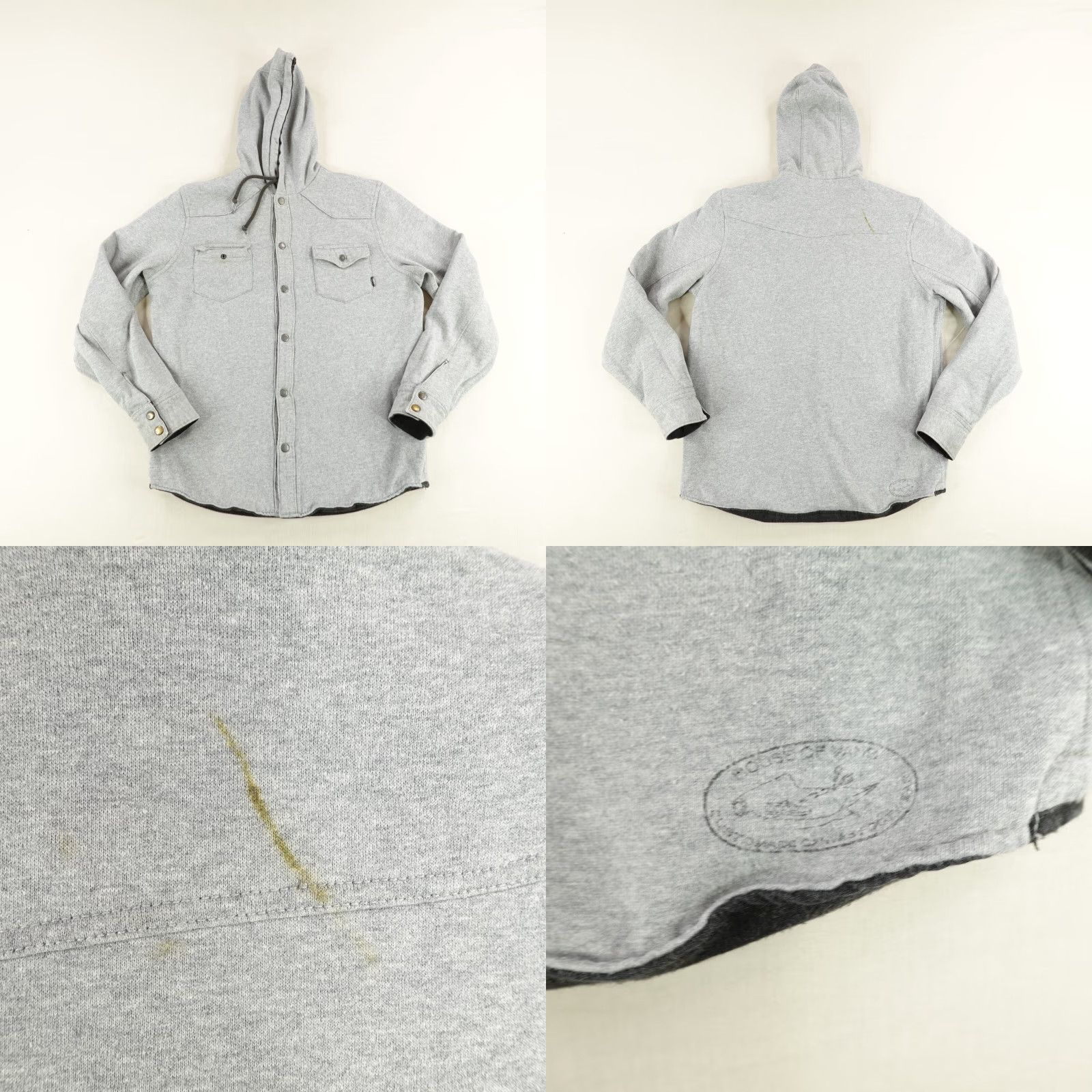 Vans VANS Jacket Mens M Reversible Canvas Coat Gray Black Snap Up Outdoor Skateboarding Shirt? Size US M / EU 48-50 / 2 - 8 Thumbnail