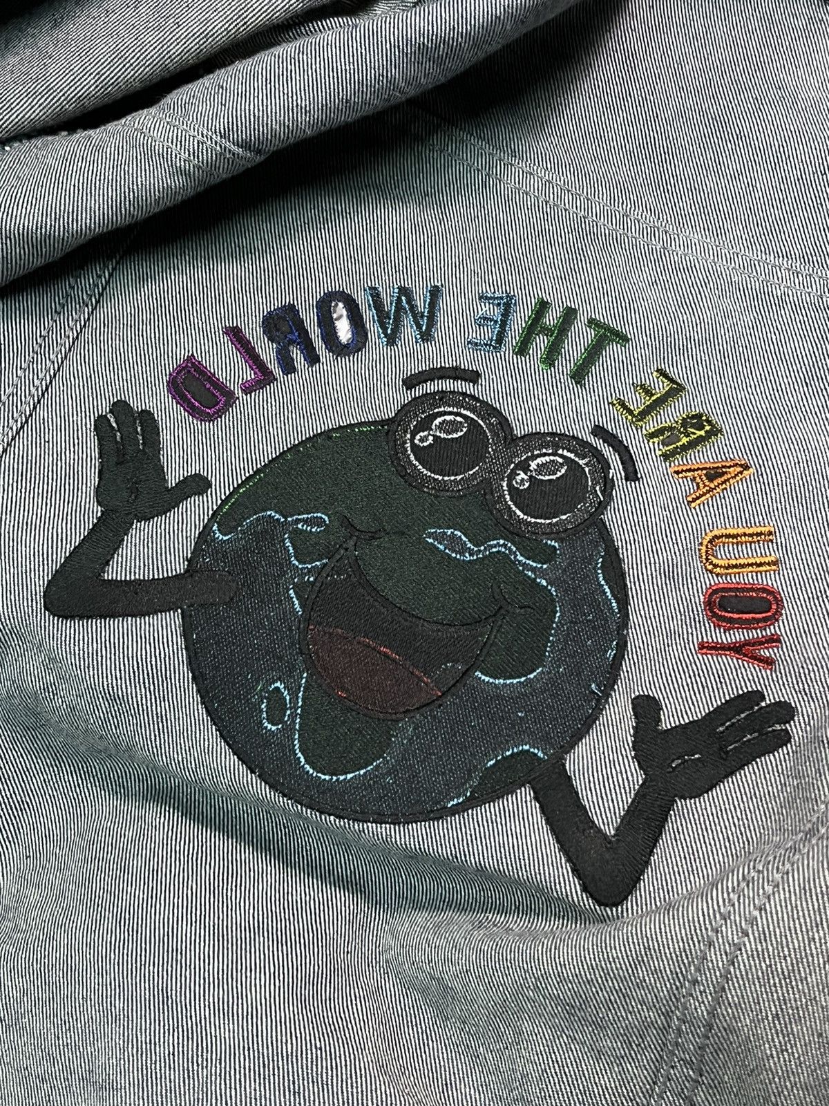 Balenciaga 19SS "YOU ARE THE WORLD" OVERSIZED DENIM JACKET Size US M / EU 48-50 / 2 - 9 Thumbnail